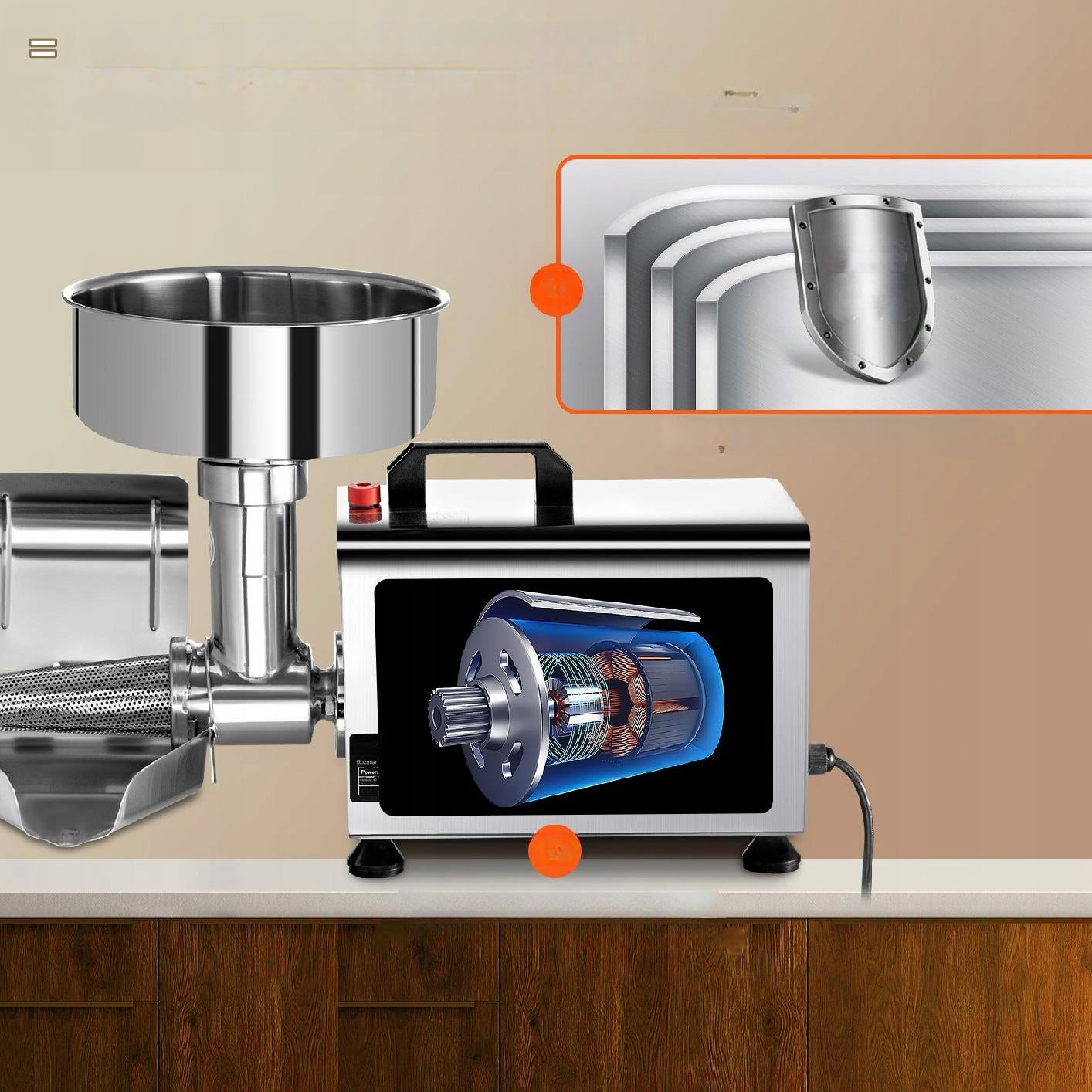 Rubbing Machine for Grinding Tomatoes Fruit Juicer 370W Kind automatic