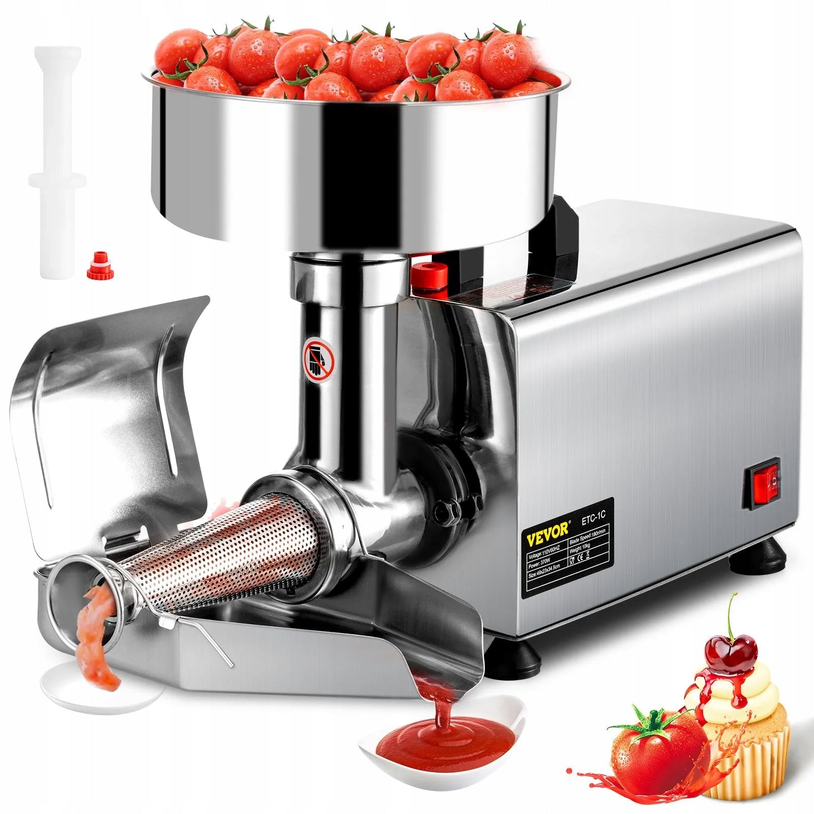 Rubbing Machine for Grinding Tomatoes Fruit Juicer 370W