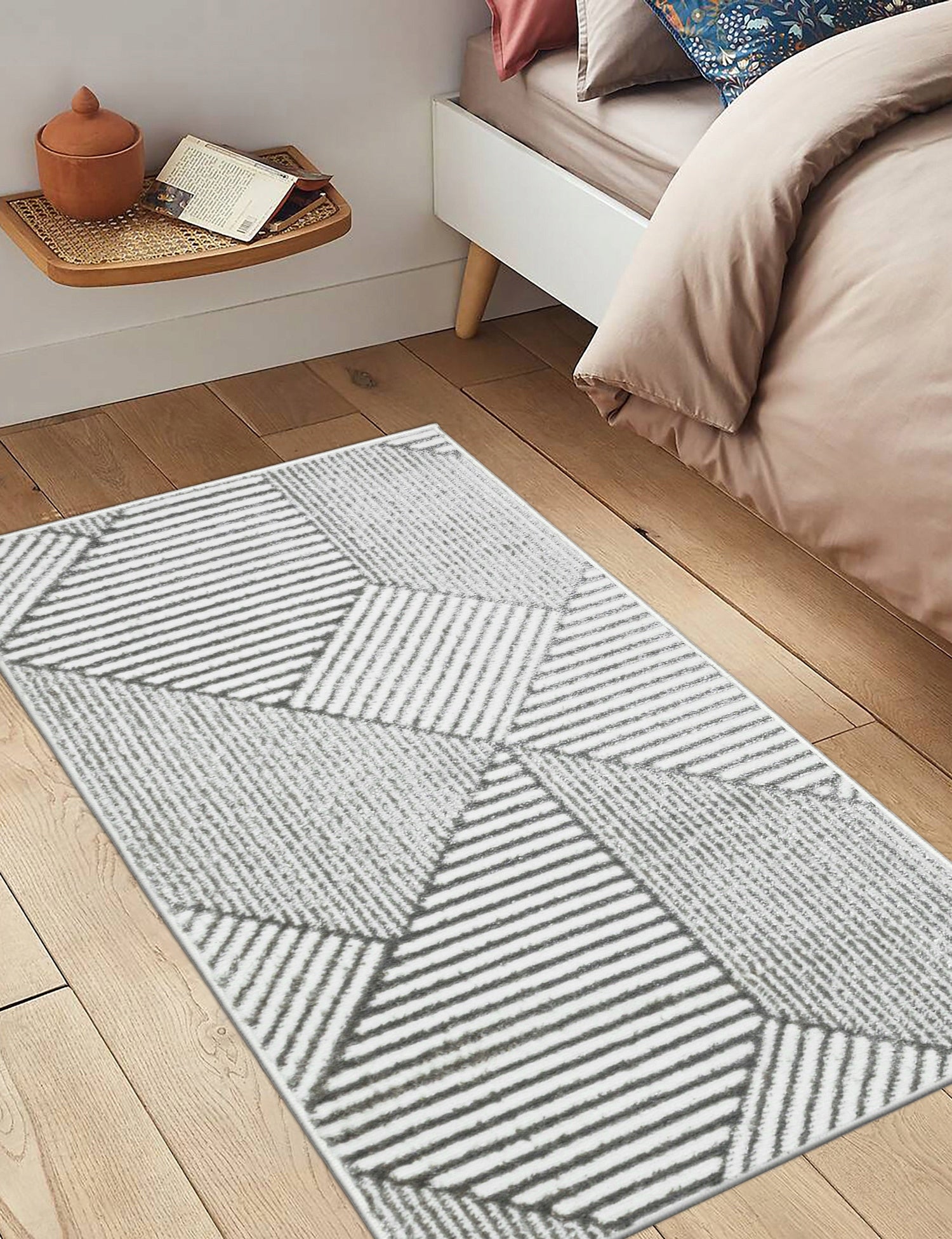 Rug Sidewalk Soft Modern 67x120cm Grey Glamour for Bedroom Manufacturer code EF0265