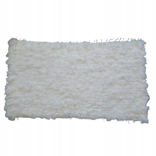 Rug Woven Hand White Sheepskin Sheep Breath