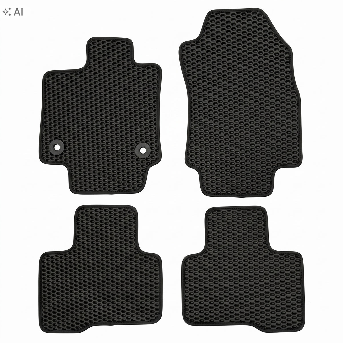 Rugs EVA Toyota RAV4 V Hybrid 2018-2026 Set Black honeycomb