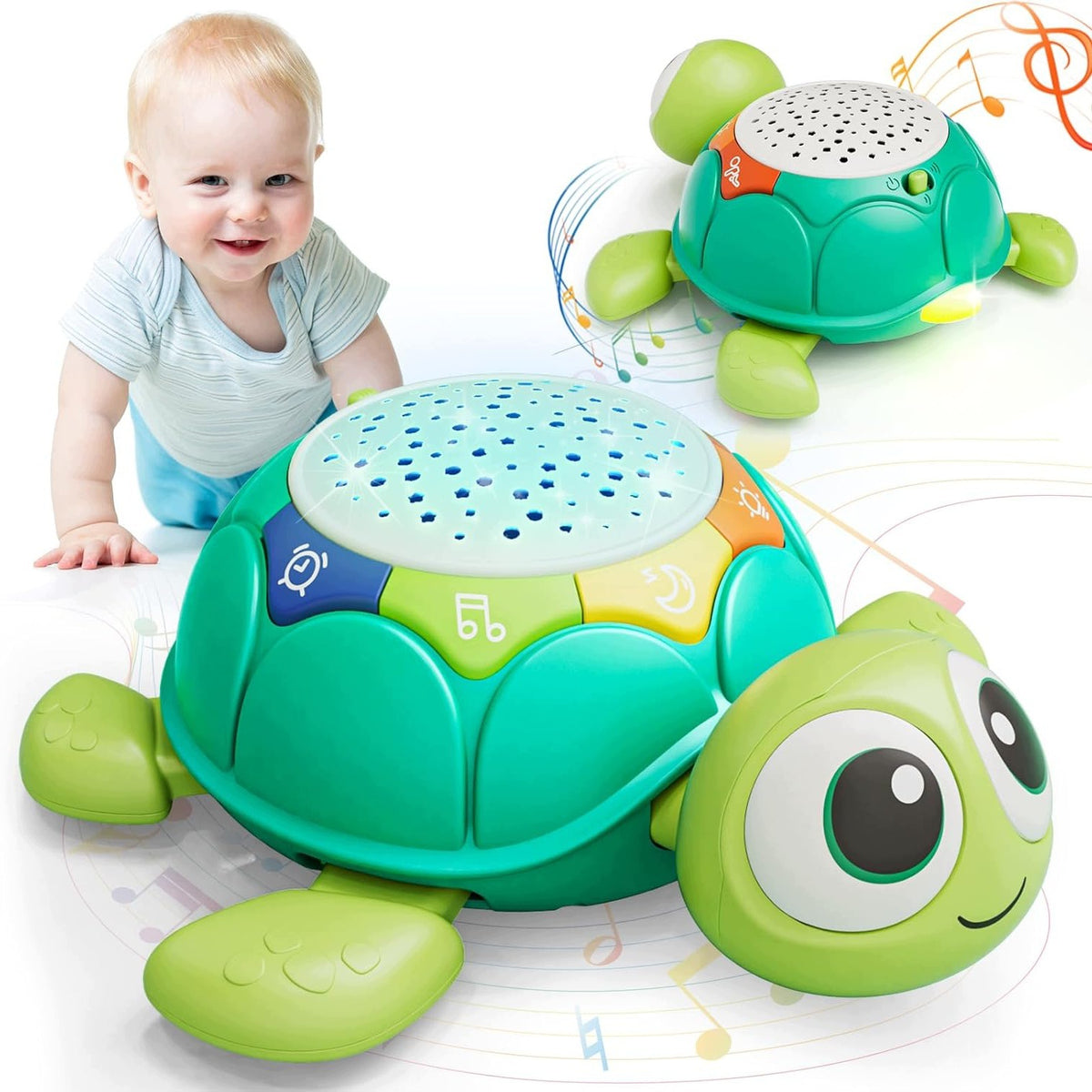 Runaway Turtle Interactive Toy for Crawling LED Yearly Gift