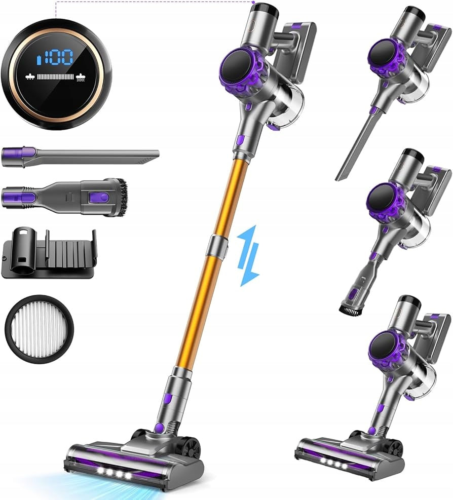 S3P Cordless Upright Vacuum Cleaner 45kPa 300W Display 50 min