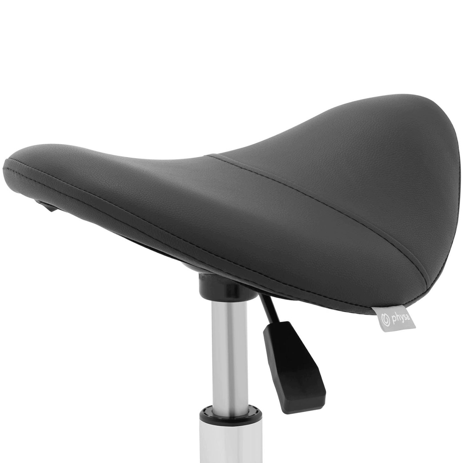 SADDLE BARBER STOOL WITH FOOTREST 150 KG CHAIR WITH WHEELS BLACK Product weight with unit packaging 10.08 kg