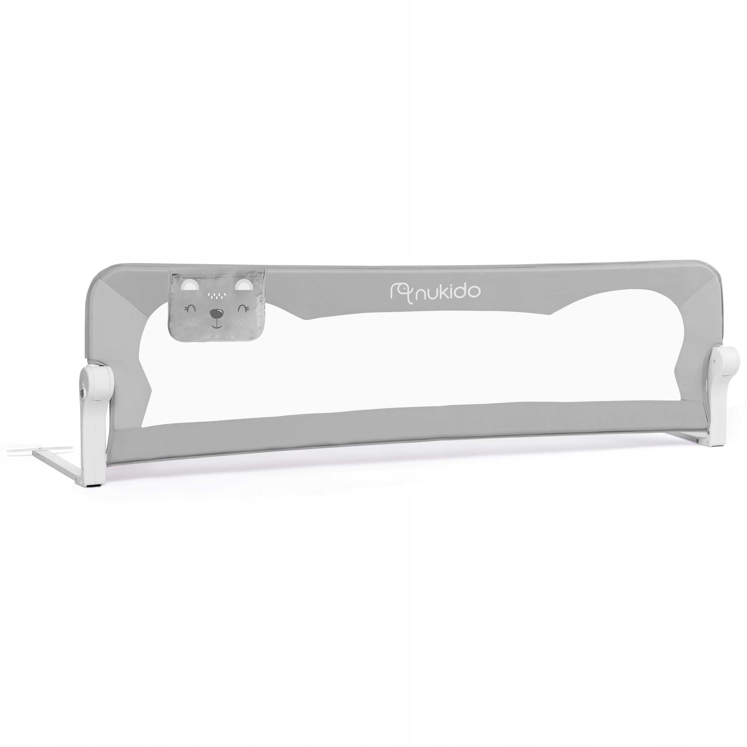 SAFETY BARRIER FOR BED SAFETY FOLDING GATE LOCK NUKIDO Color gray