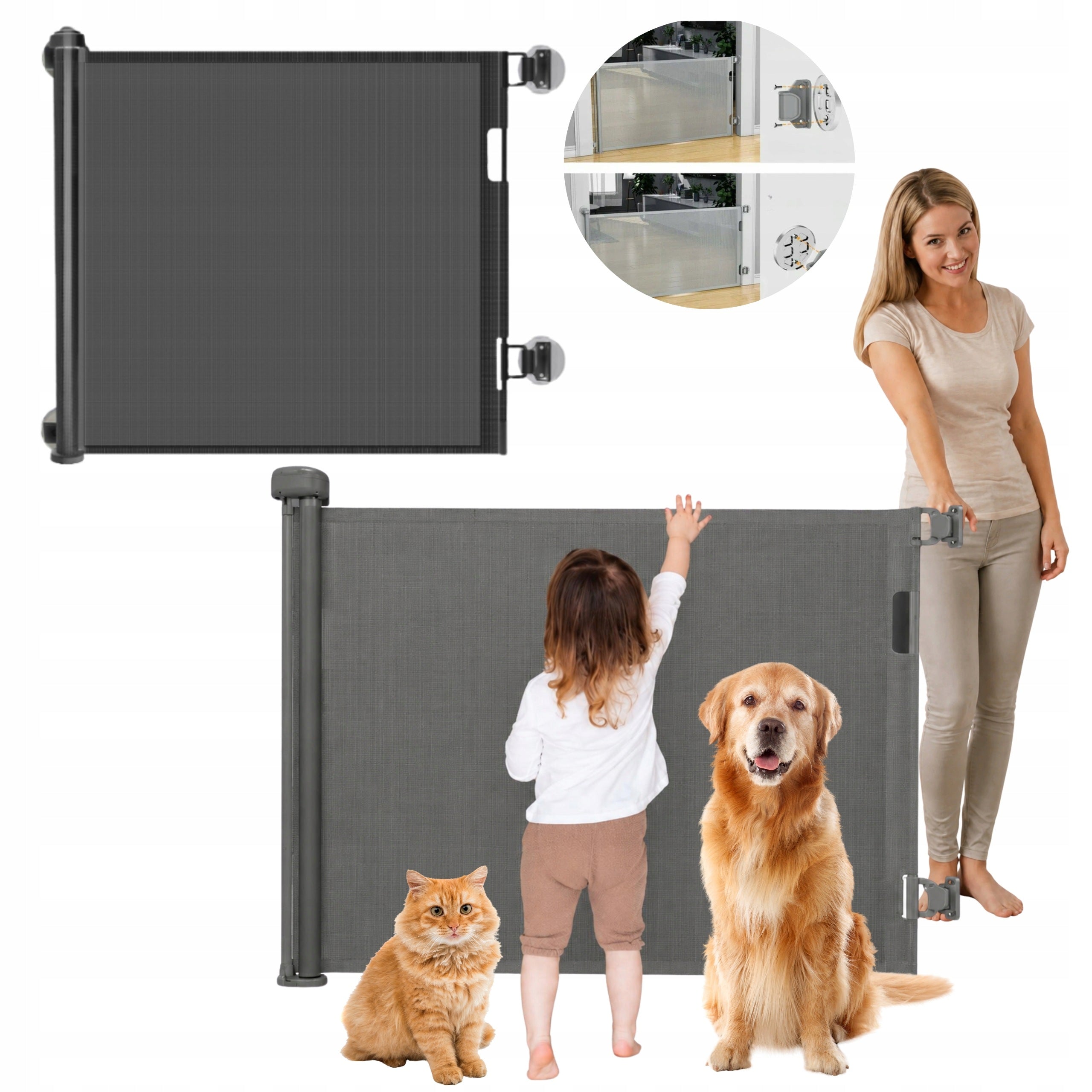 SAFETY GATE FOR STAIRS PROTECTIVE BARRIER FOR CHILDREN'S BLINDS
