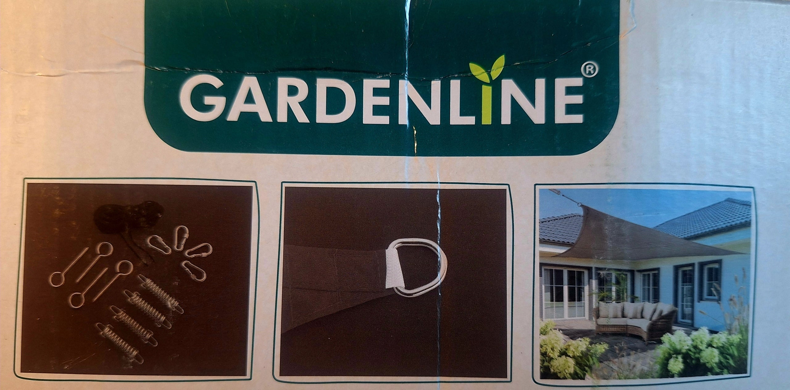 SAIL rectangular sun visor awning screen 300x200cm beige Brand GardenLine