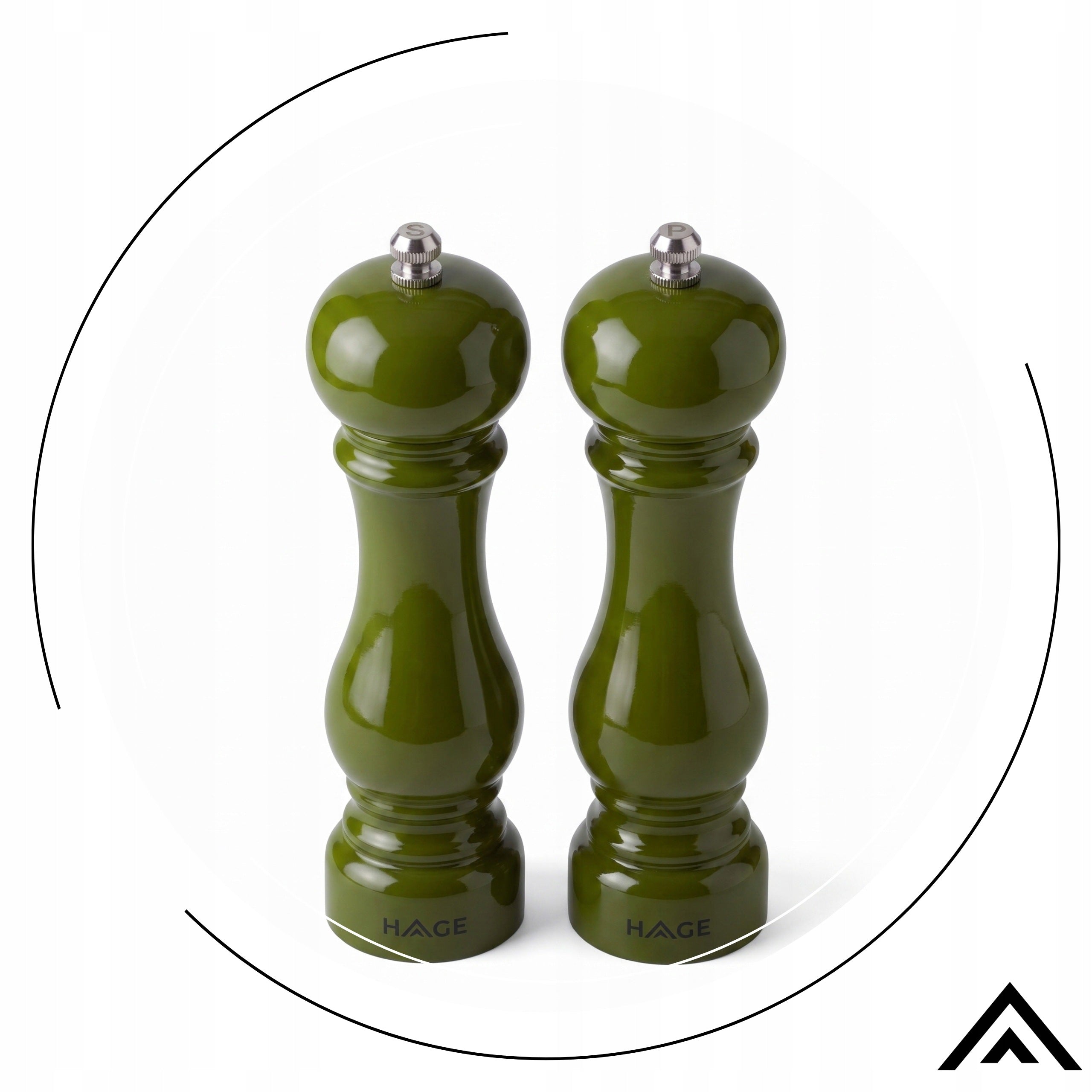 SALT AND PEPPER GRINDER HAND CERAMIC OLIVE FILAMENT 2 PCS. Manufacturer code Młynek do Pieprzu i Soli ręczny oliwkowy