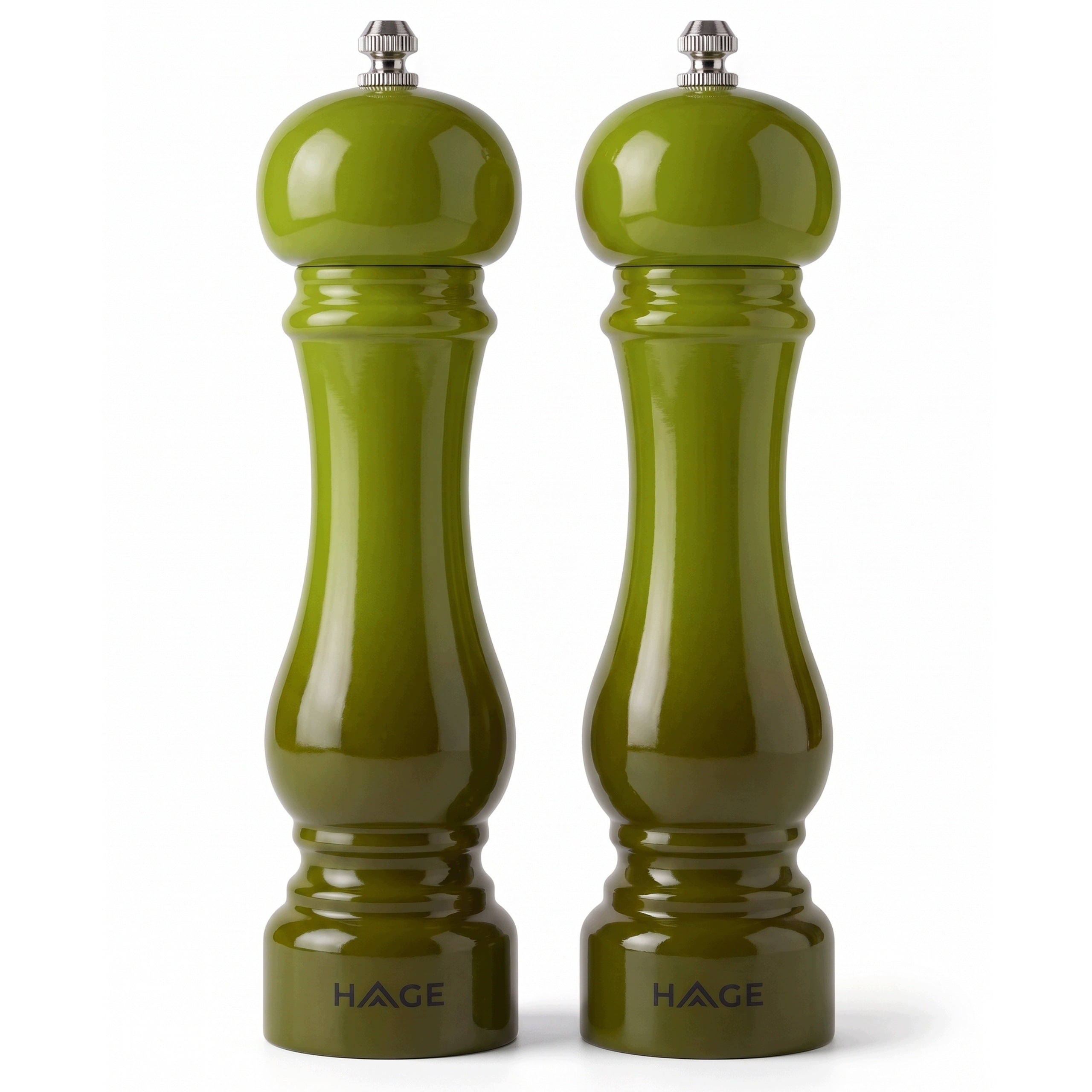 SALT AND PEPPER GRINDER HAND CERAMIC OLIVE FILAMENT 2 PCS.