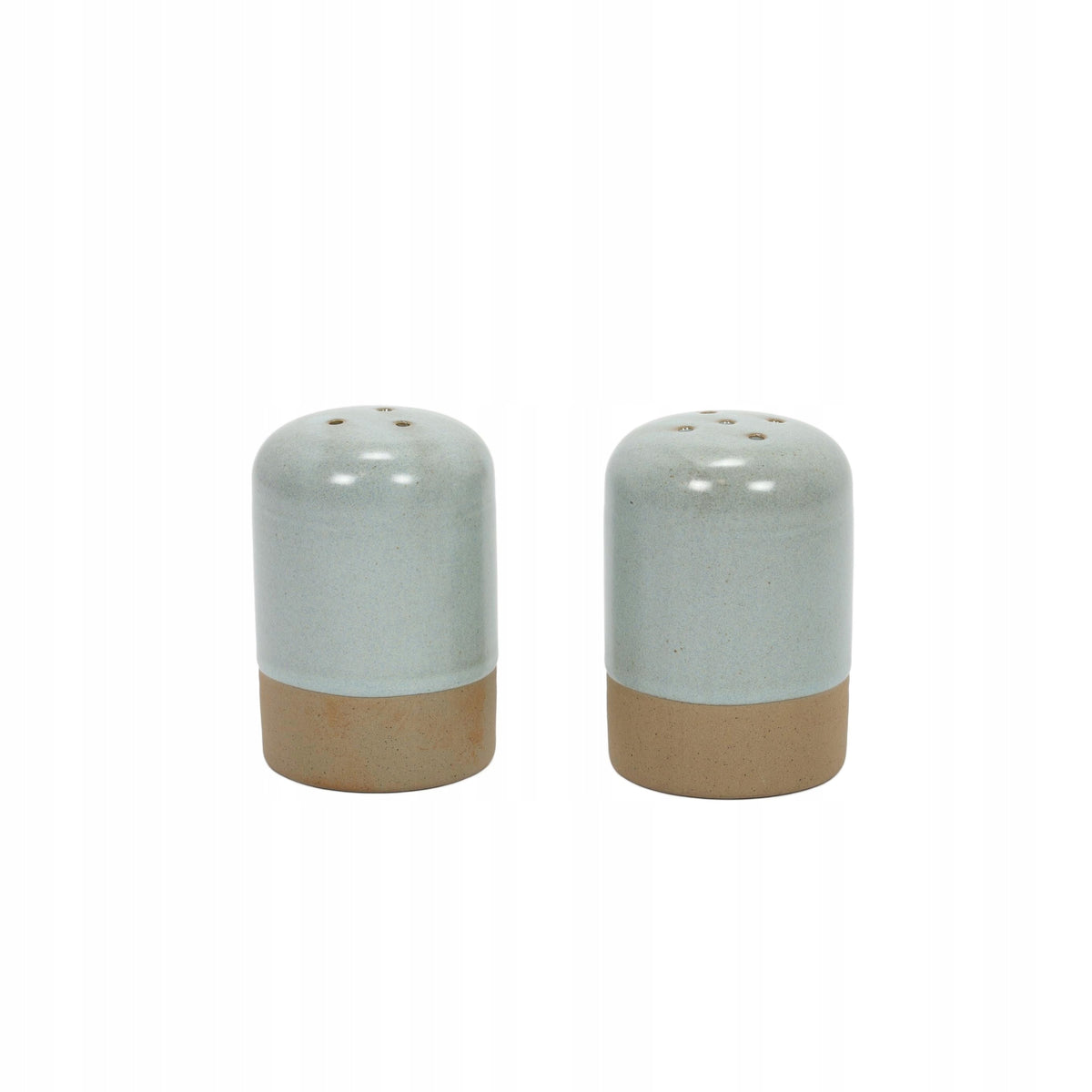 SALT AND PEPPER SHAKER CERAMIC SET FOR PEPPER AND SALT GREY Ø5,7 cm Packaging status original