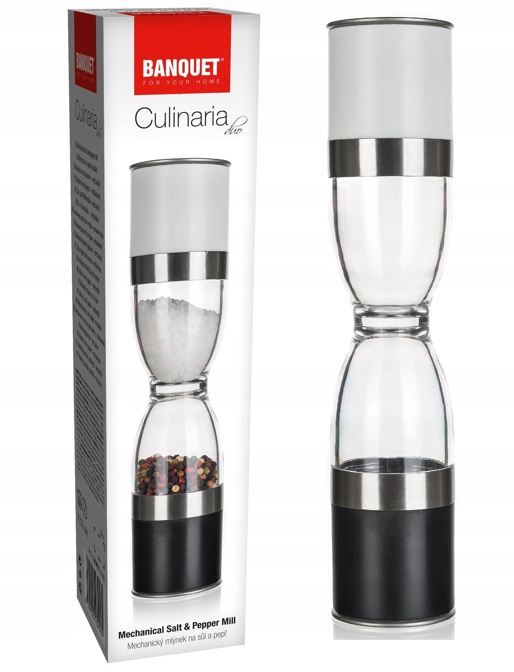 SALT PEPPER GRINDER double-sided steel for grinding spices BANQUET Packaging status original