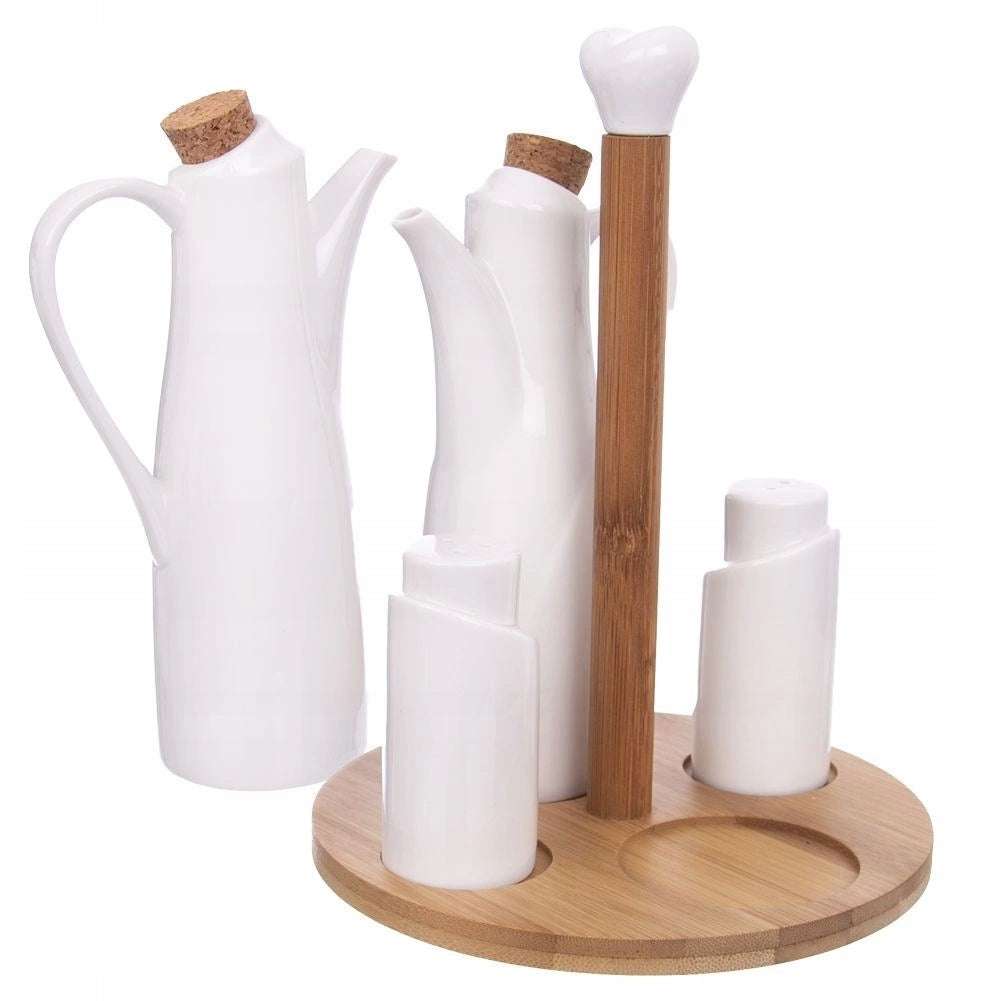 SALT, PEPPER, OIL AND VINEGAR DISPENSER Batteries included no