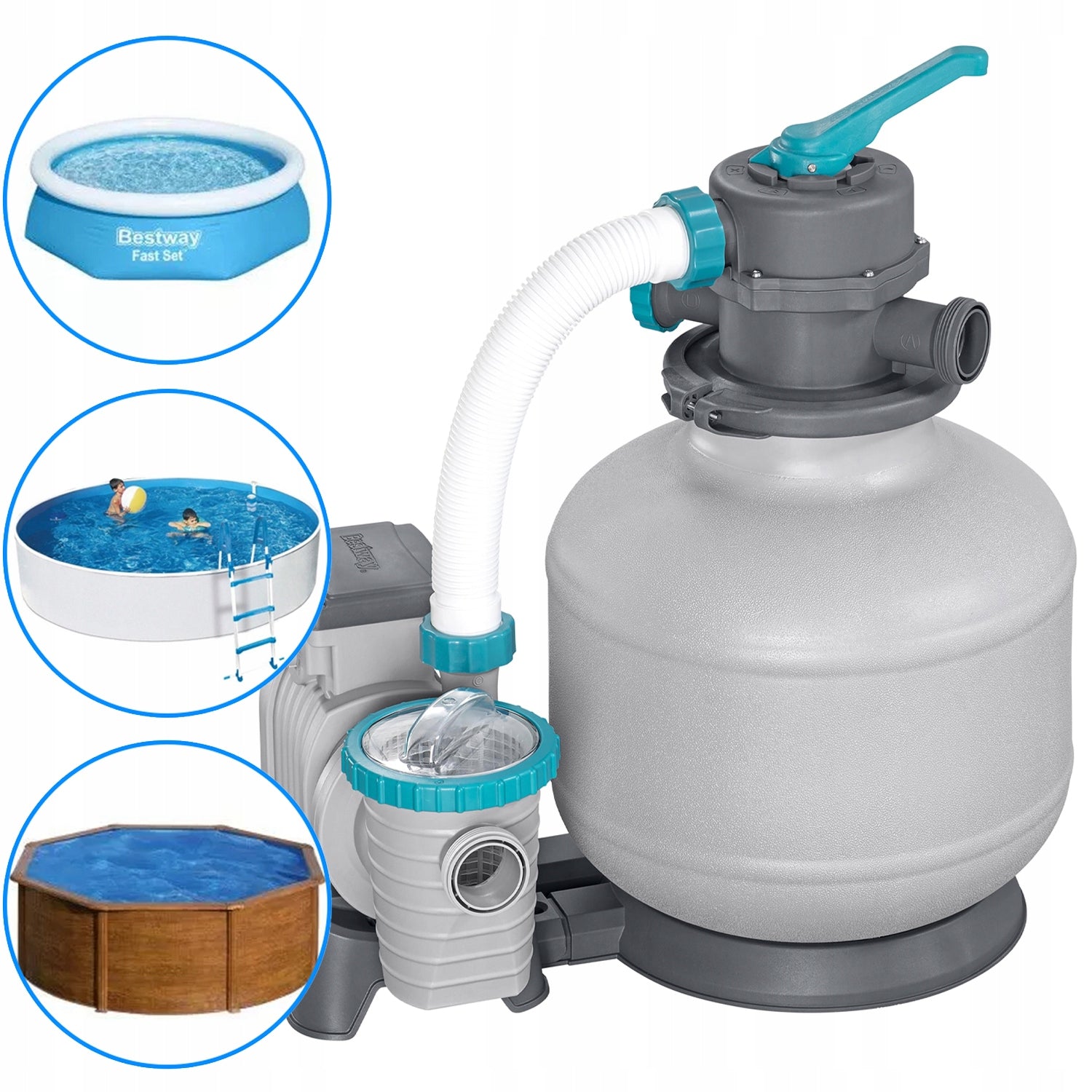 SAND POOL Filter PUMP Pool Filter 6056L/h BESTWAY 58497 Output 6056 l/h