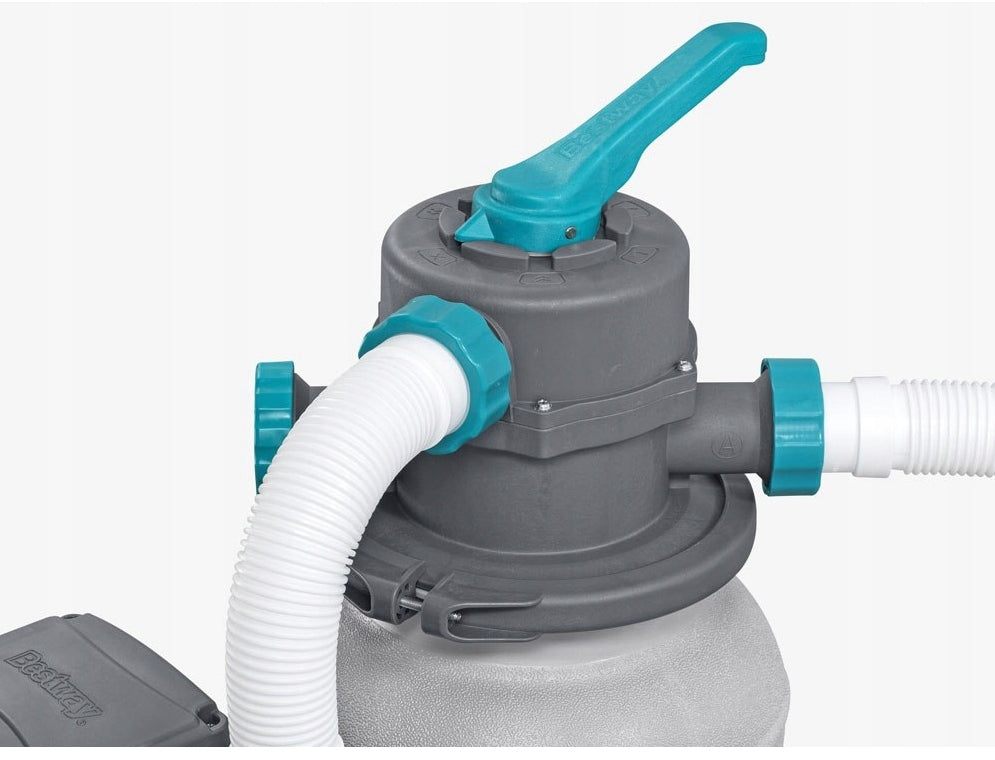 SAND PUMP FOR POOLS 6056 L/h BESTWAY 58497 + HOSES + ADAPTER Output 6056 l/h
