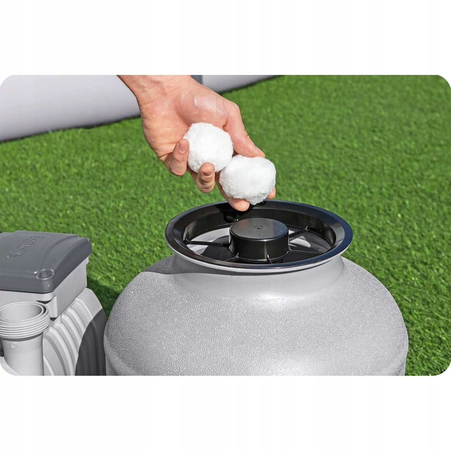 SAND PUMP FOR POOLS FILTERING 8327l/h BESTWAY 58499 + HOSES + ADAPTER Packaging status original