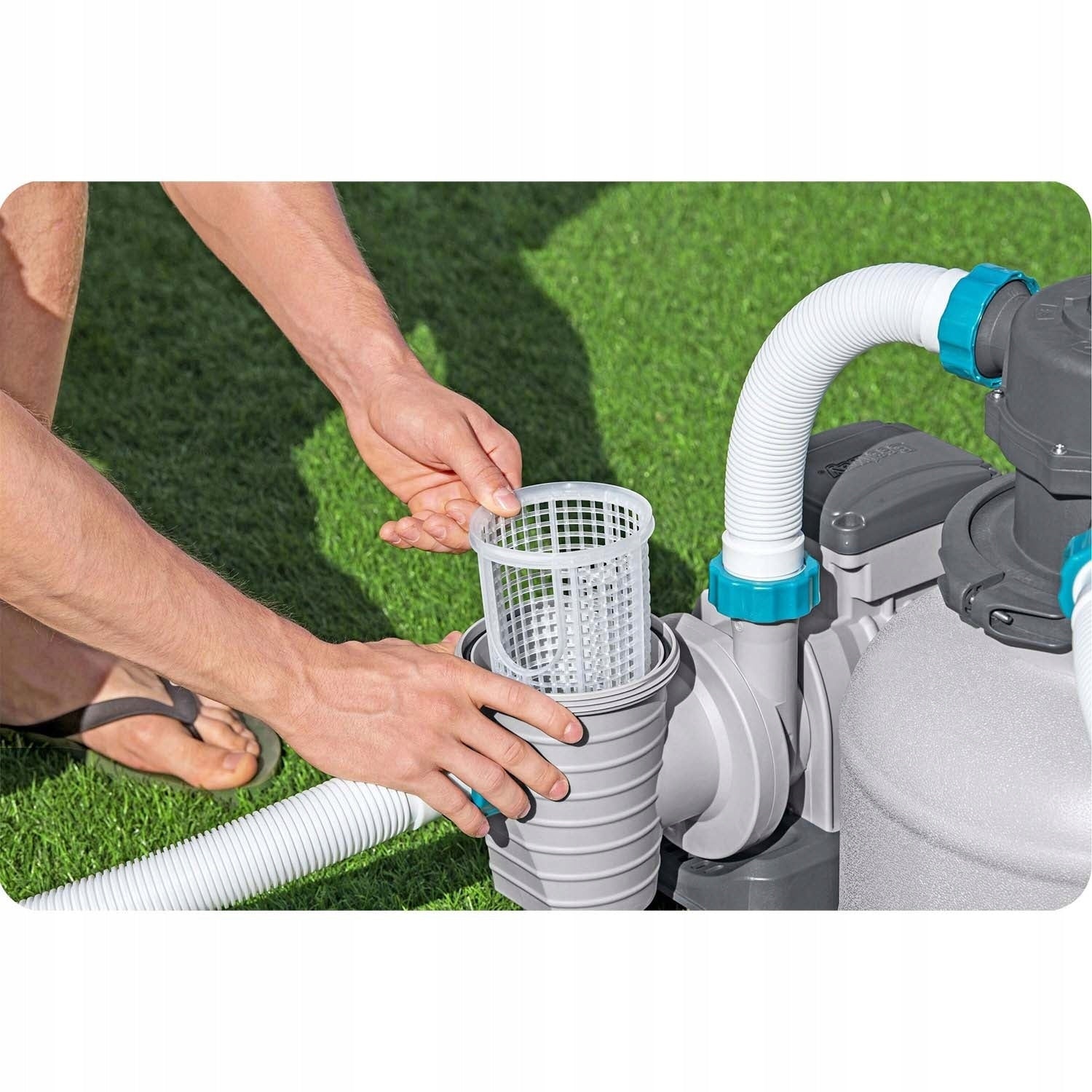 SAND PUMP FOR POOLS FILTERING 8327l/h BESTWAY 58499 + HOSES + ADAPTER Product weight with unit packaging 16.5 kg