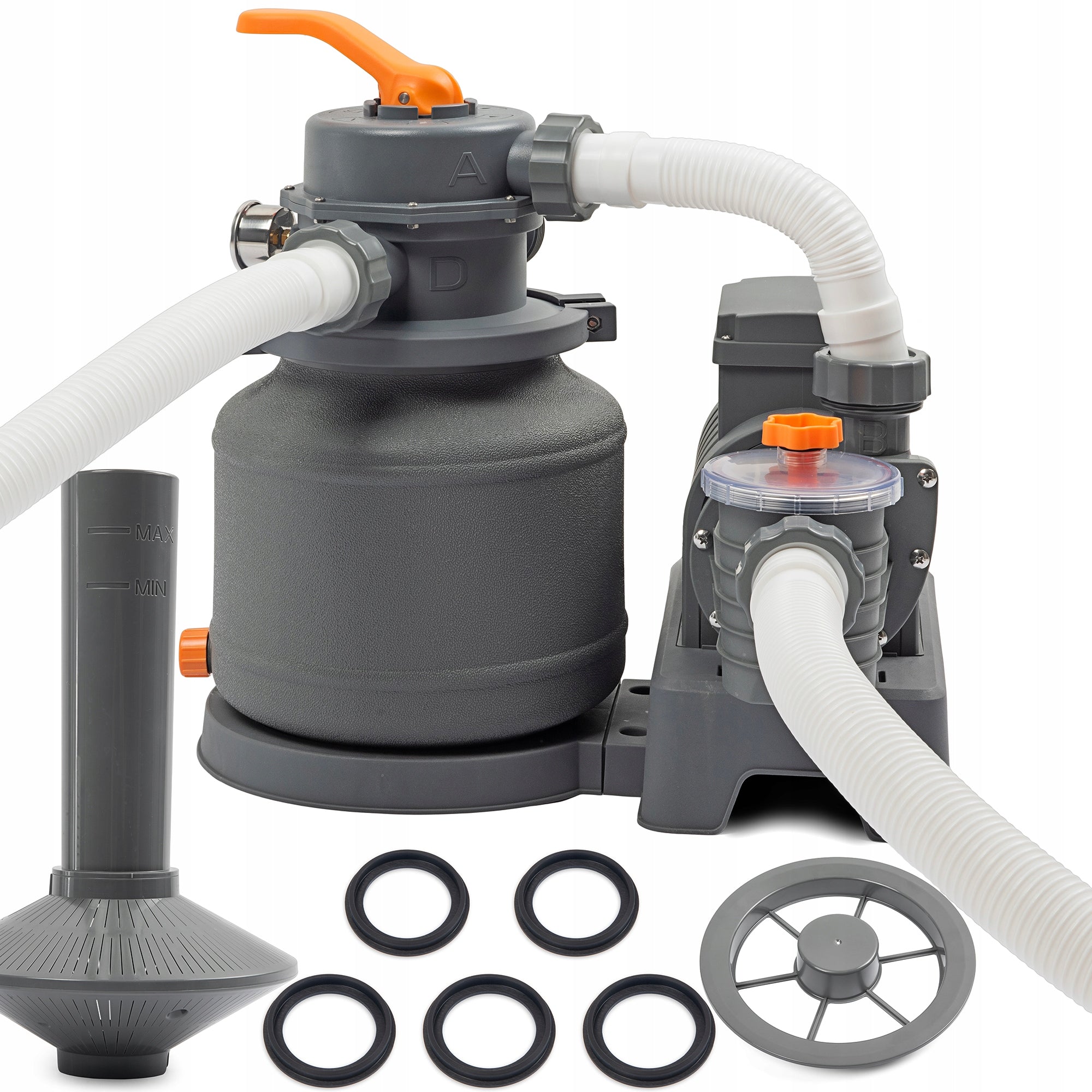 SAND PUMP FOR SWIMMING POOL FILTER BALLS HOSE FITTINGS 8705L/h Packaging status original