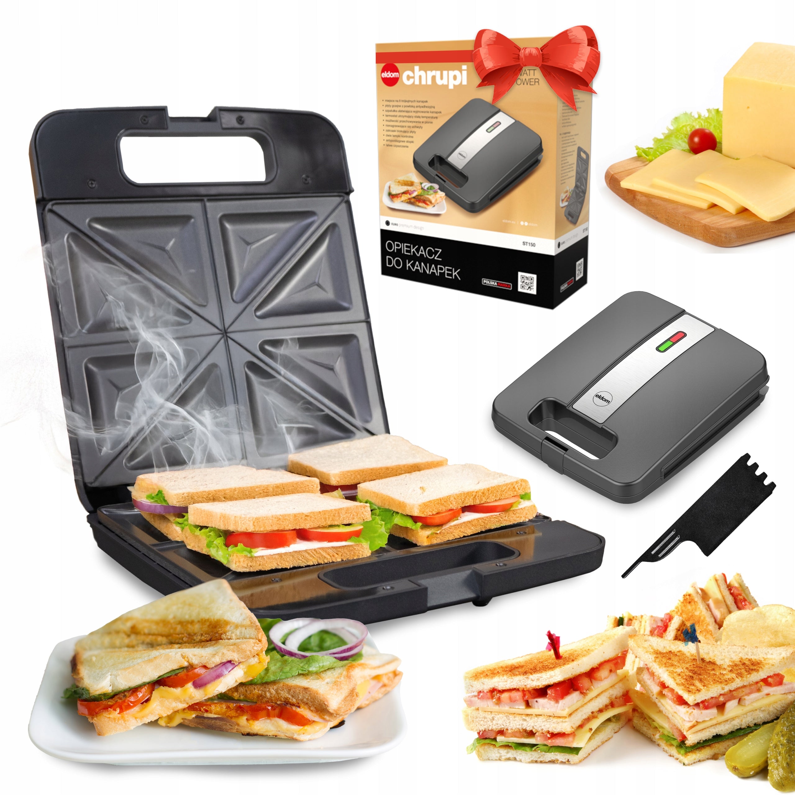 SANDWICH TOASTER 1400W LARGE XXL 4 SANDWICHES