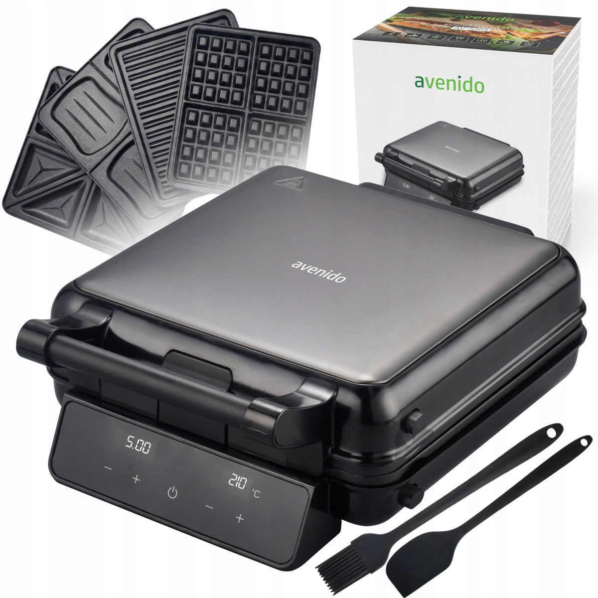 SANDWICH TOASTER 4in1 ELECTRIC GRILL PANINI WAFFLE IRON SANDWICH 2200W Manufacturer code Opiekacz 4w1 grill gofrownica panini AV3305