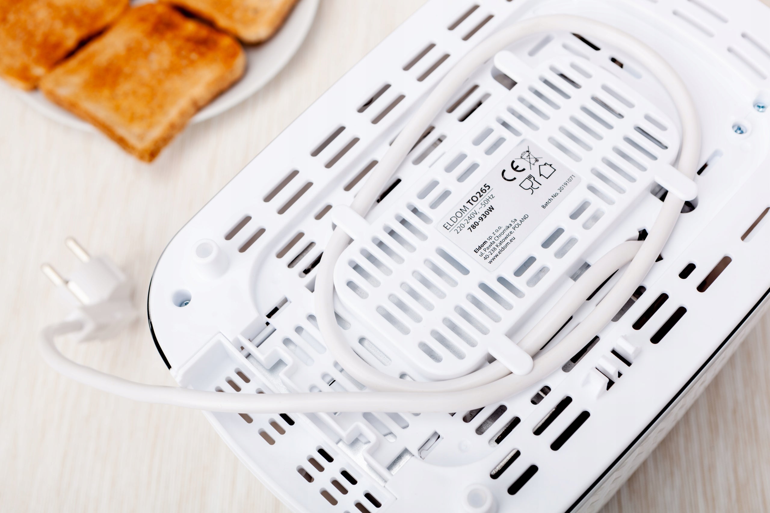 SANDWICH TOASTER 930W ELDOM TO26 WHITE NELE Packaging status original