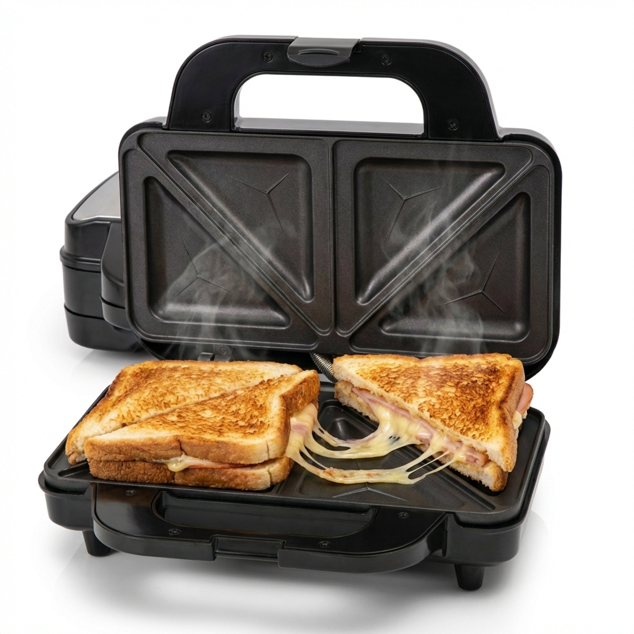 SANDWICH TOASTER ELECTRIC TOASTER 1300 IN NON-STICK COATING Packaging status original