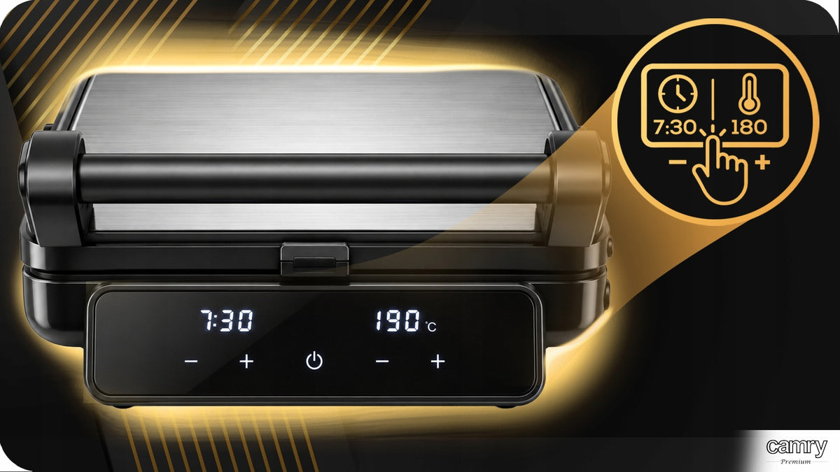SANDWICH TOASTER GRILL WAFFLE IRON 3IN1 ELECTRIC TEMPERATURE CONTROL Manufacturer code grill kontaktowy do gofrów kanapek mocny