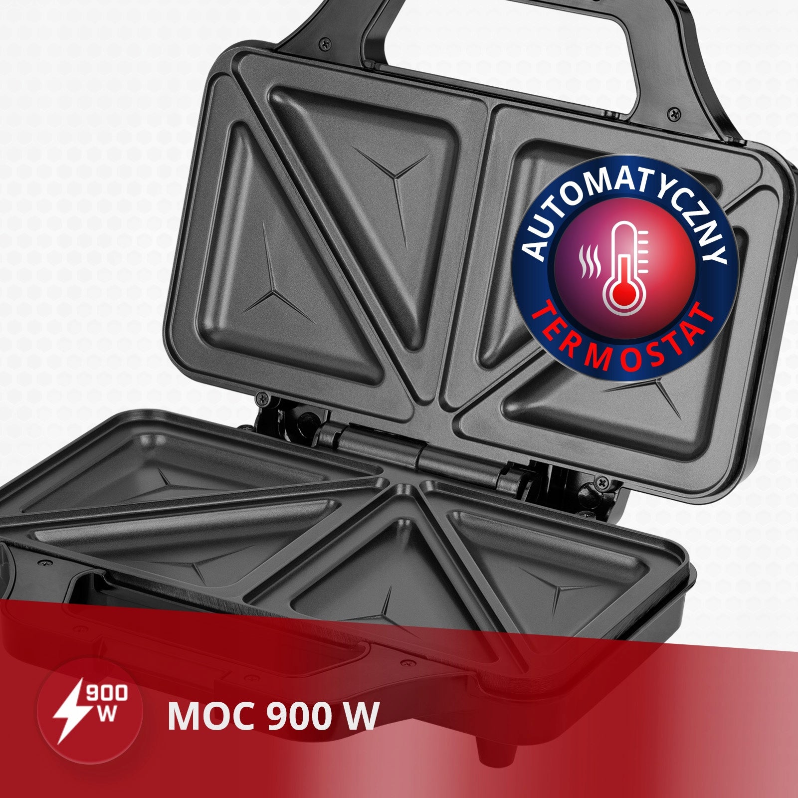 SANDWICH TOASTER MPM MOP-45M TOASTER SANDWICH INOX STRONG 900W NON-STICK Packaging status original