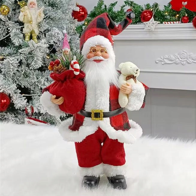 SANTA CLAUS FOR THE HOLIDAYS STANDING FIGURINE LARGE DECORATION MOVABLE DECORATION Manufacturer code 7015337003