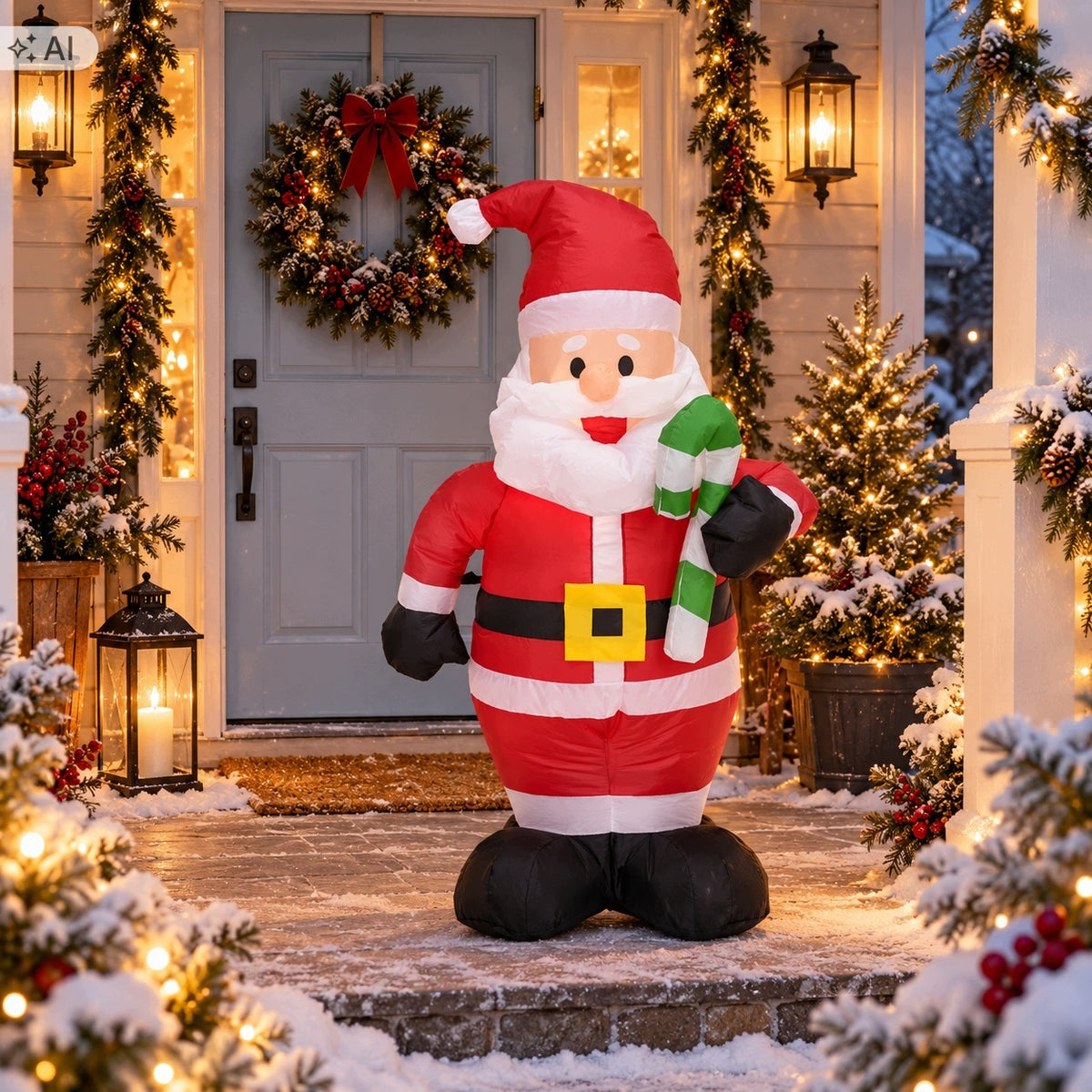SANTA CLAUS INFLATABLE CHRISTMAS DECORATION LED GARDEN ORNAMENT 120 cm Manufacturer code F258-120