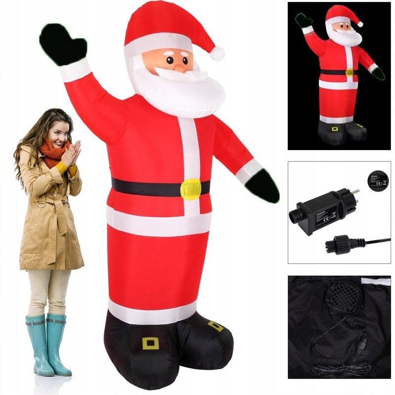 SANTA CLAUS INFLATABLE PUMPED GLOWING ORNAMENT 250cm Packaging status original