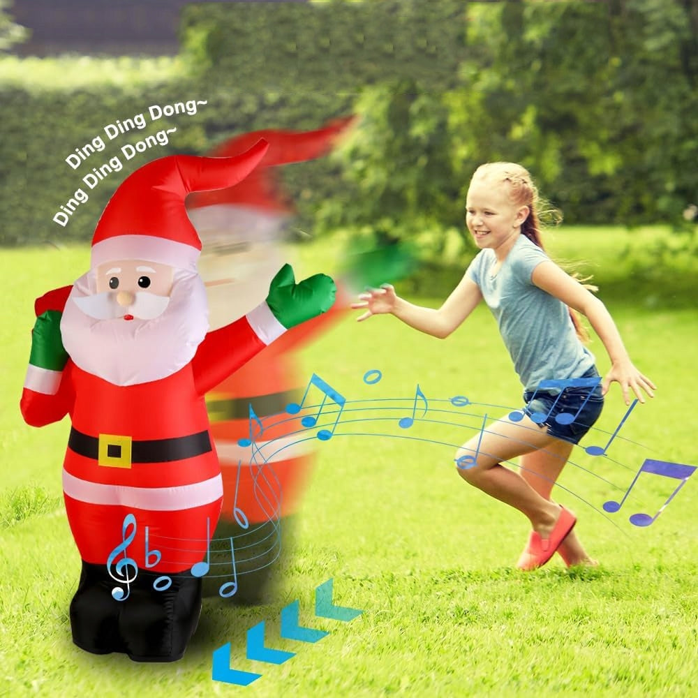 SANTA CLAUS LARGE INFLATABLE REMOTE CONTROLLED BLOWER REMOTE CONTROLLED WITH MUSIC Packaging status original