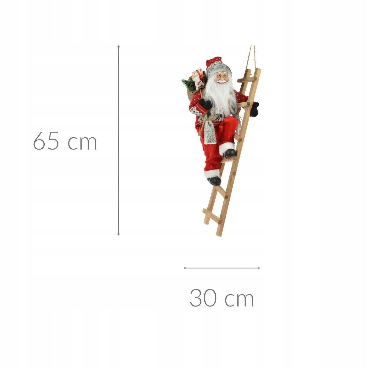 SANTA CLAUS ON LADDER Christmas ornament 25 x 66 cm Manufacturer code ASK000800