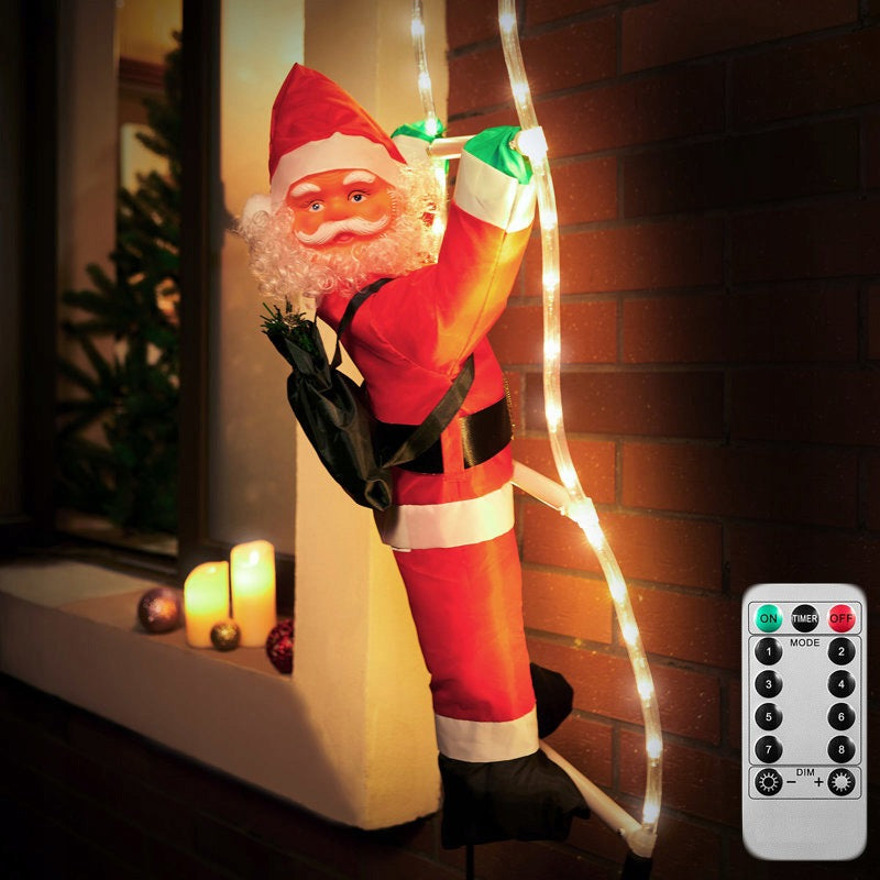 SANTA CLAUS ON LADDER XL LED ORNAMENT PILOT