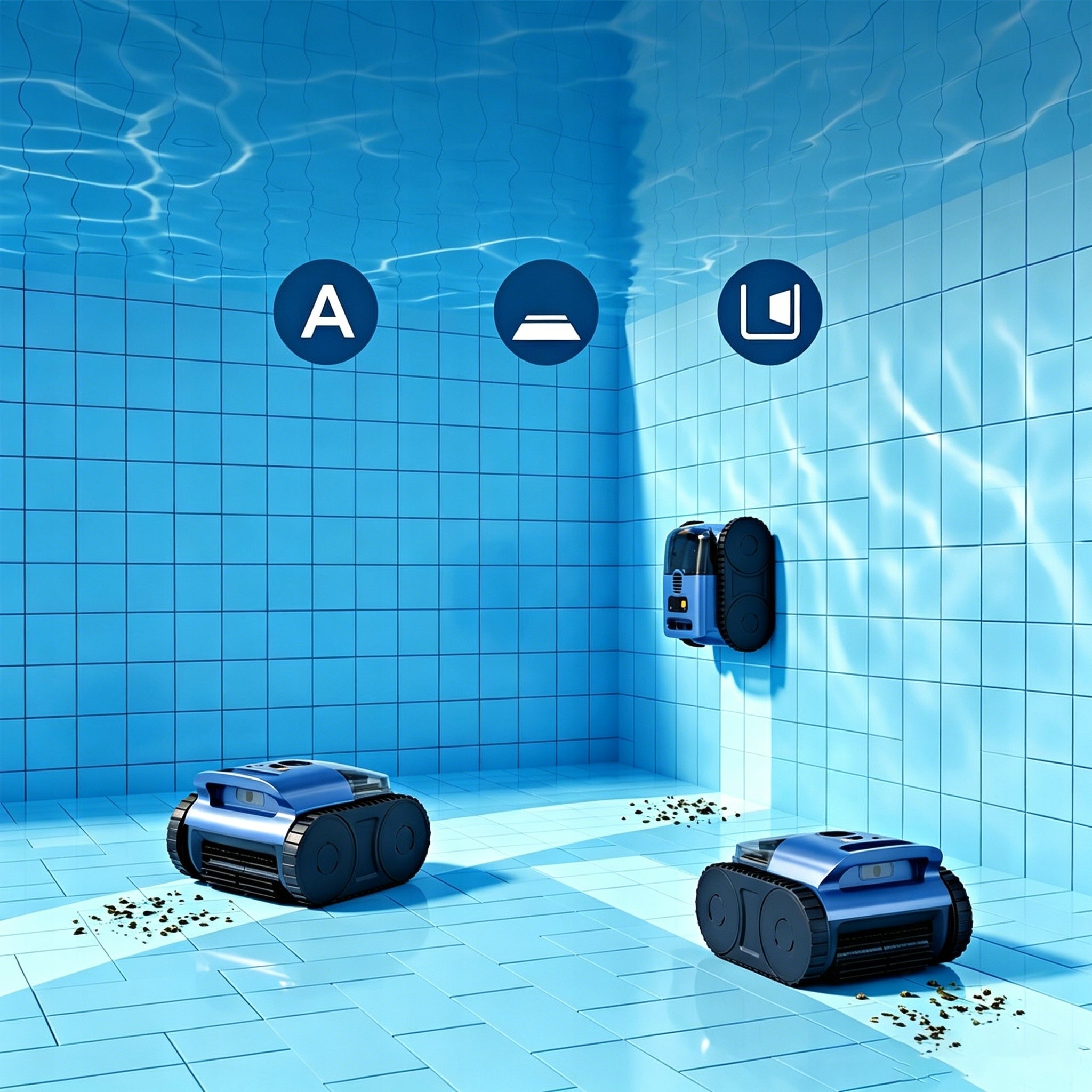 SAT25 Cordless Pool Robot - Sonar Navigation, Tangle-Free, Wall Climbing Manufacturer no brand