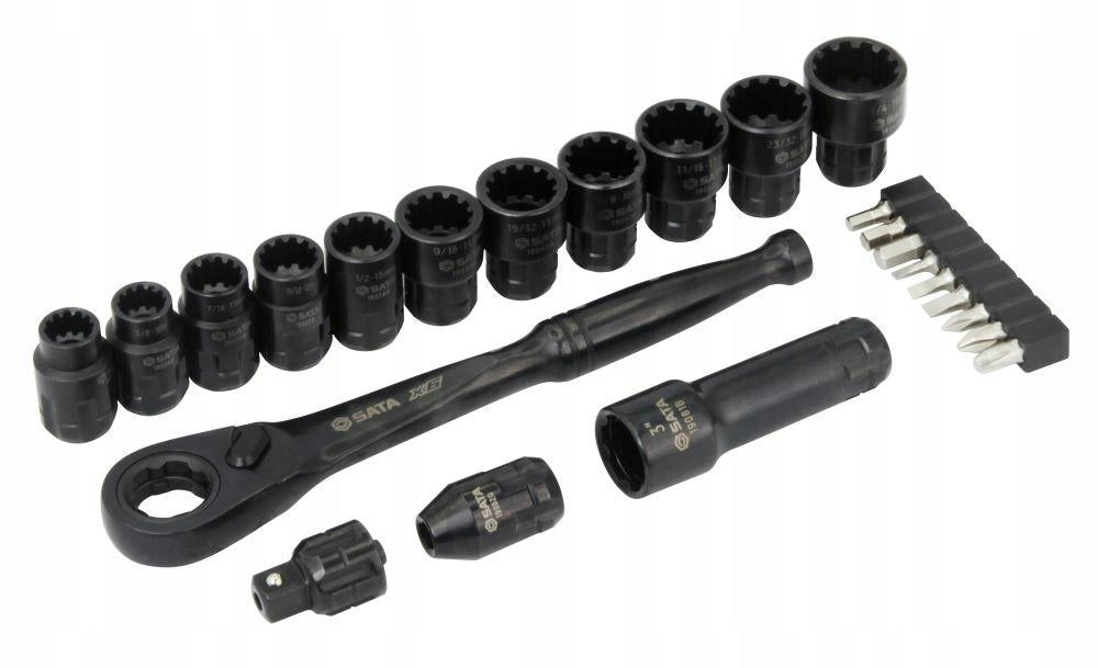 SATA Set of through socket wrenches + ratchet + ST09060G tips Brand SATA