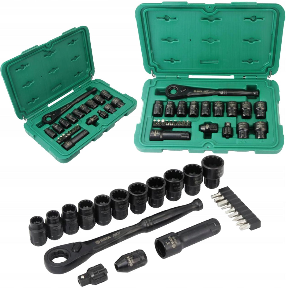 SATA Set of through socket wrenches + ratchet + ST09060G tips