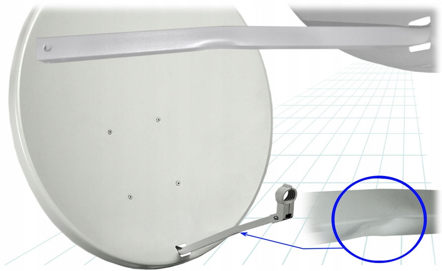 SATELLITE ANTENNA, CANOPY 90 cm CORAB 90/ALU ... WHITE, ALUMINIUM Brand Corab