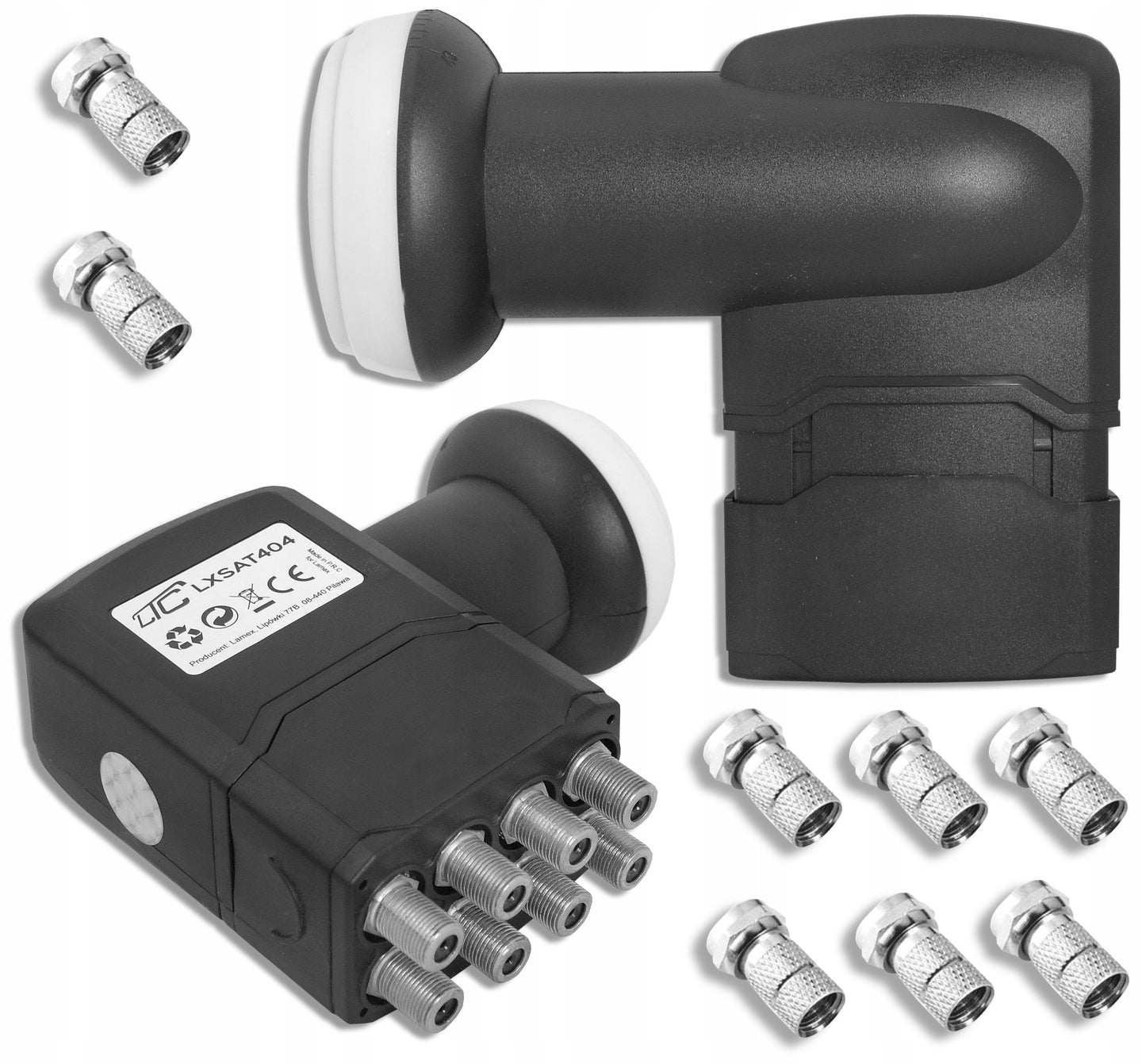 SATELLITE CONVERTER OCTO TO 8 OUTPUTS TV 4K DIGITAL POLSAT NC+ PLUGS Brand LTC