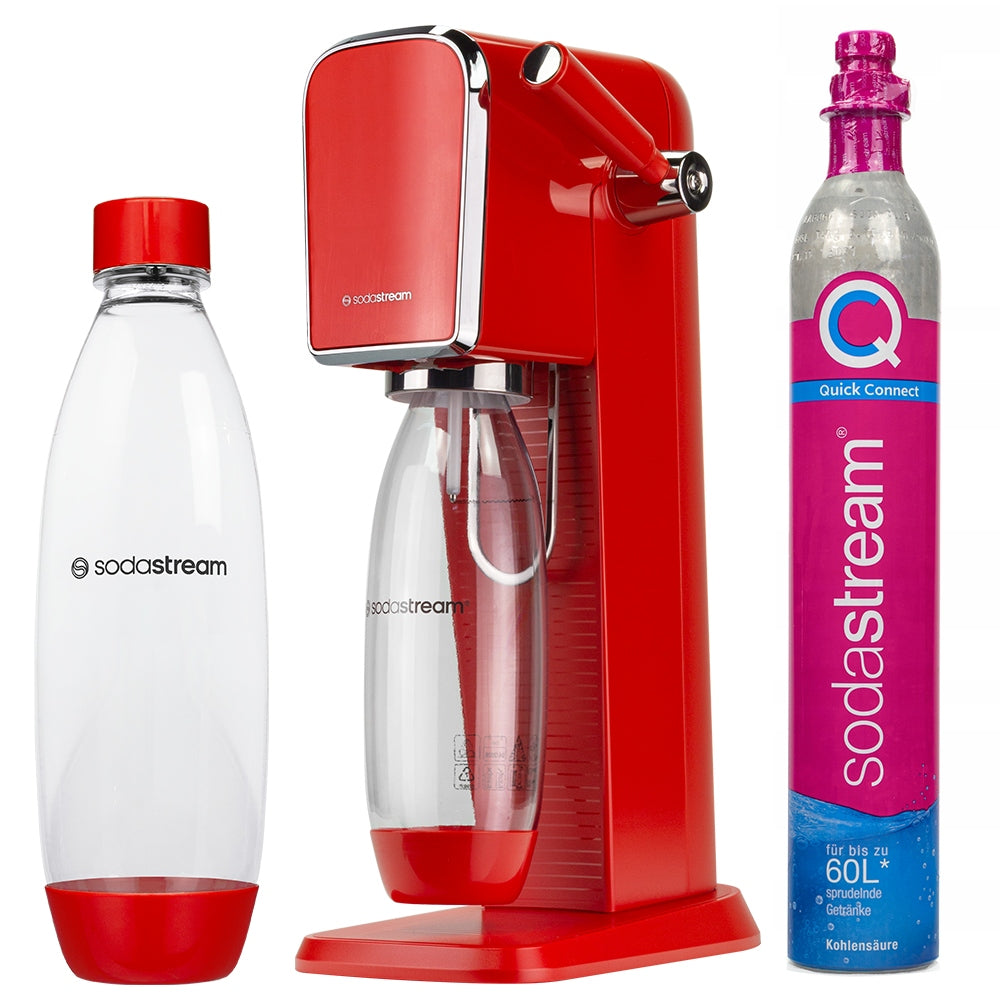 SATURATOR FOR SPARKLING WATER SODASTREAM ART RED SIPHON