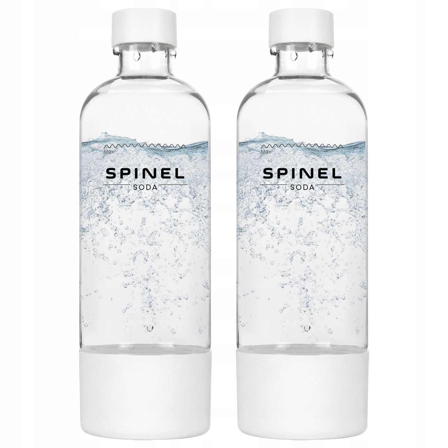 SATURATOR SPINEL SODA BubbleON WHITE FOR WATER GASSING 2 BOTTLES + CARTRIDGE Dominant color white