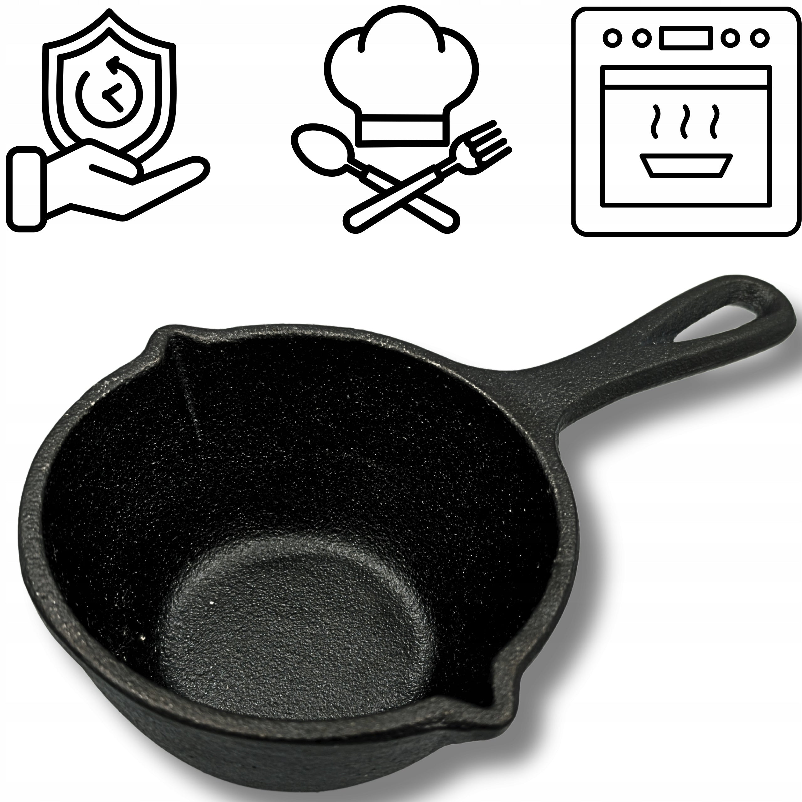 SAUCER SAUCEPAN JELLY SMALL FOR SAUCE SERVING SNACKS BLACK EAN (GTIN) 5905261049360