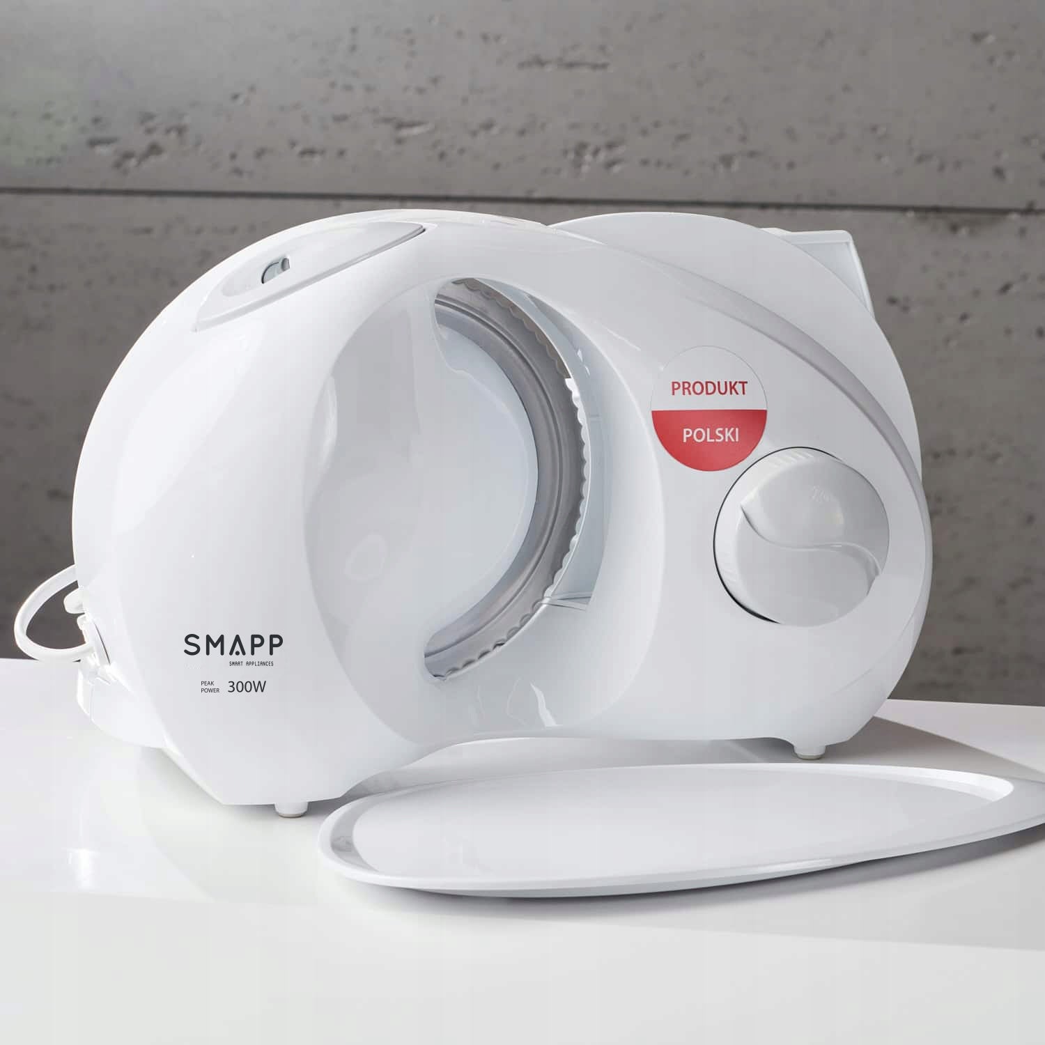 SAUSAGE BREAD SLICER SMAPP 294.5 300W WHITE - PRECISION SLICING Brand SMAPP