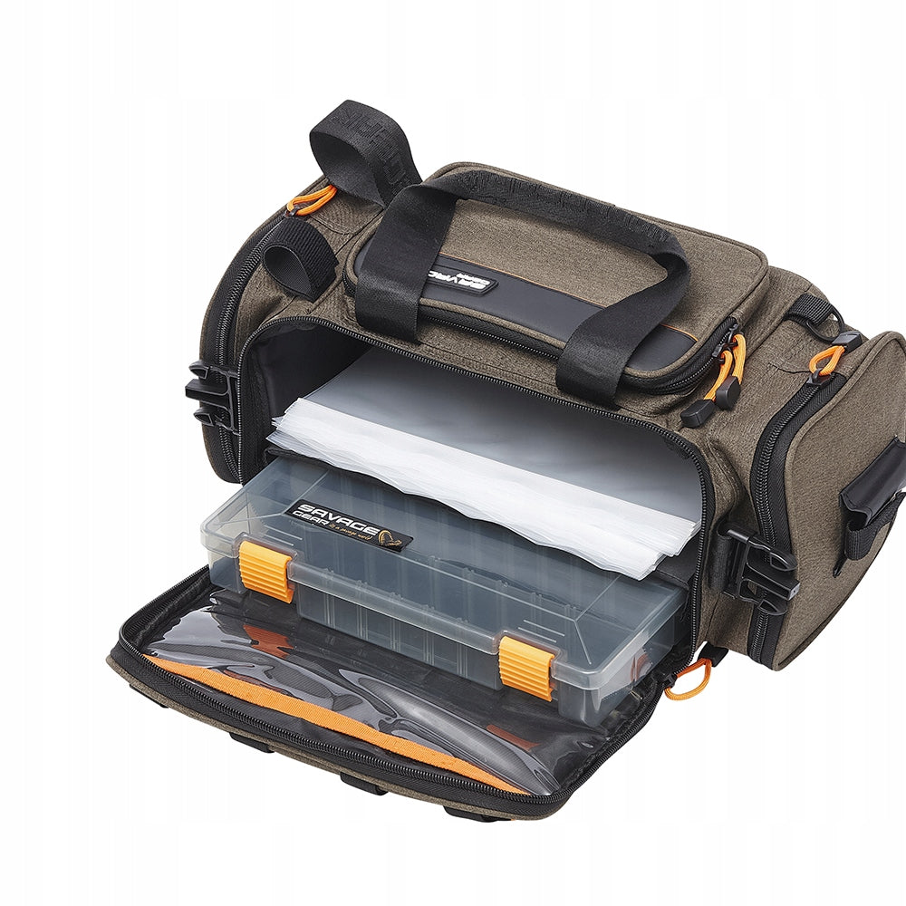 SAVAGE GEAR SPINNING BAG 21X38X22CM 10L Color beige