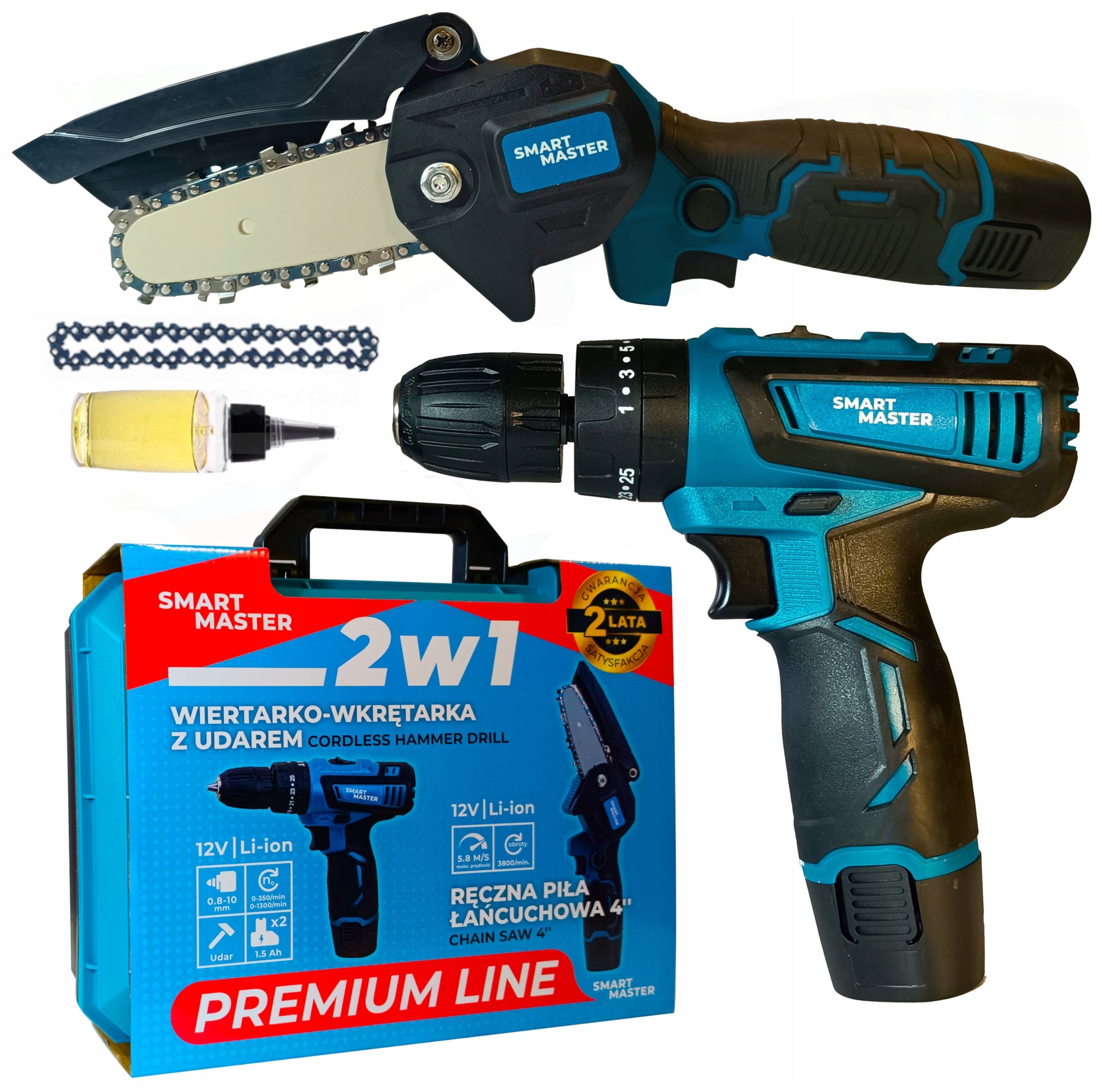SAW DRILL CORDLESS DRIVER 2 AKU CHAIN OIL FREEBIE PROMO-30%