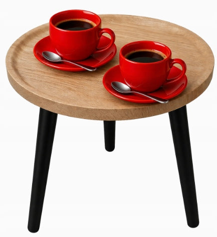 SCANDINAVIAN COFFEE TABLE MODERN FOR LIVING ROOM WOODEN ROUND LOFT