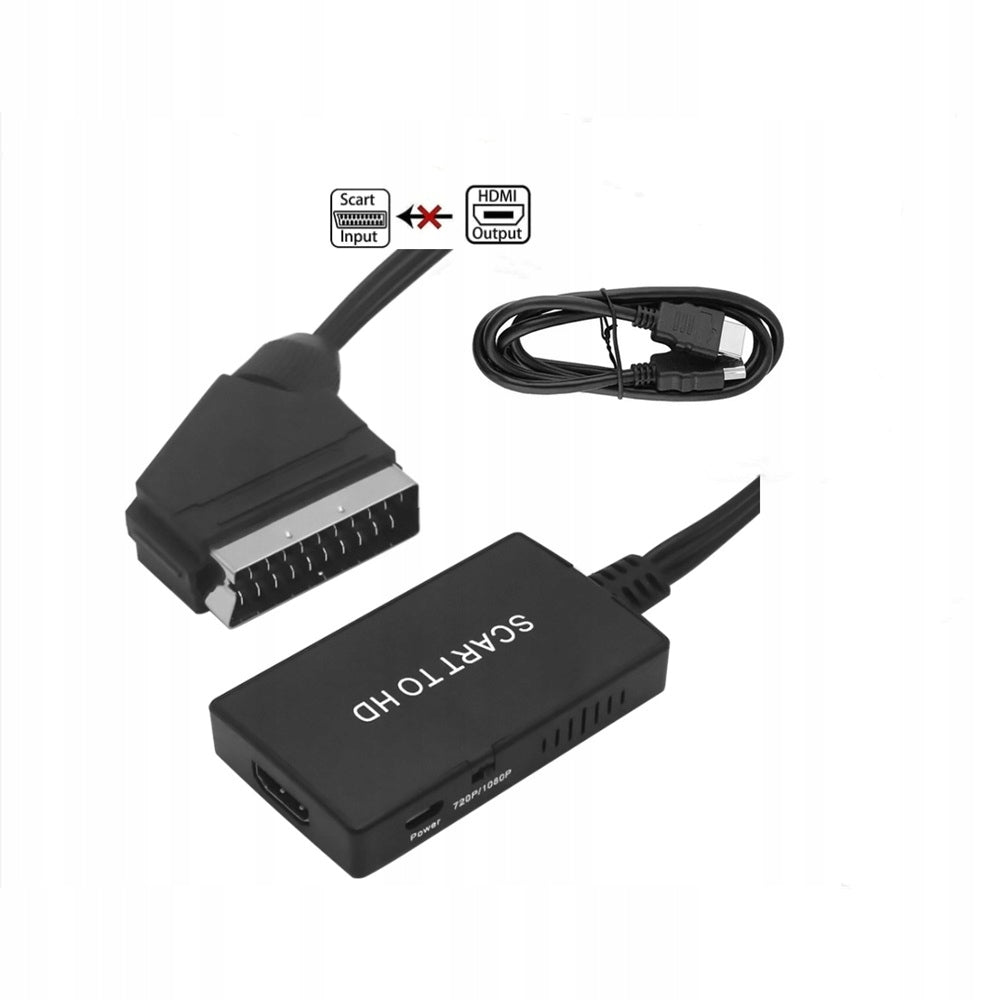 SCART to HDMI Converter Adapter, Video Signal Converter For VHS, DVD, PAL Packaging status original