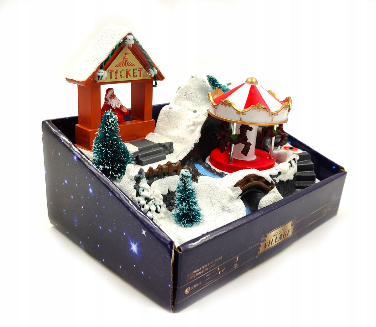 SCENE CHRISTMAS SCENE MOVING LED CAROUSEL MELODY DECORATION Manufacturer code 3002297