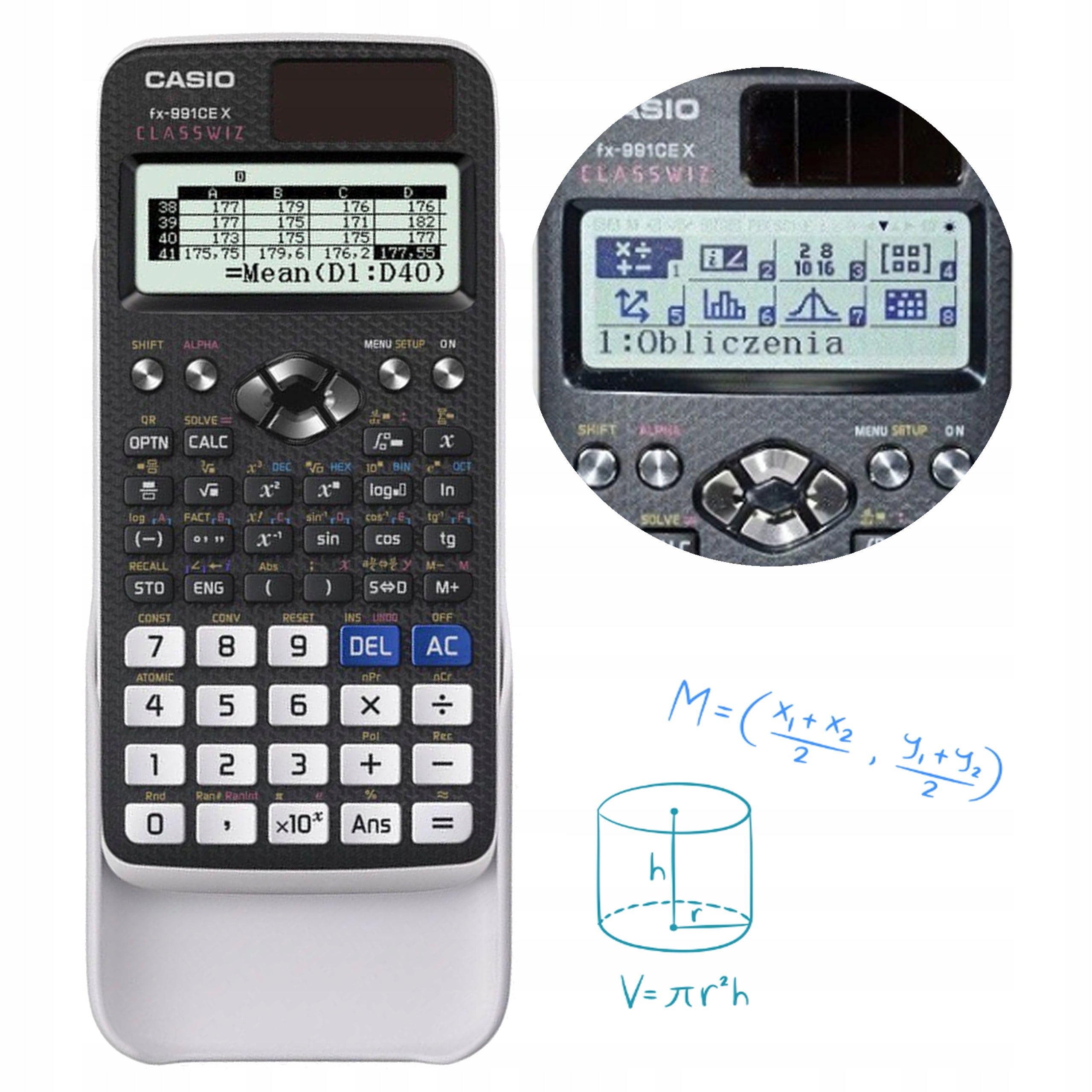 SCIENTIFIC CALCULATOR CASIO FOR MATURA DIGITAL LCD DISPLAY Polish