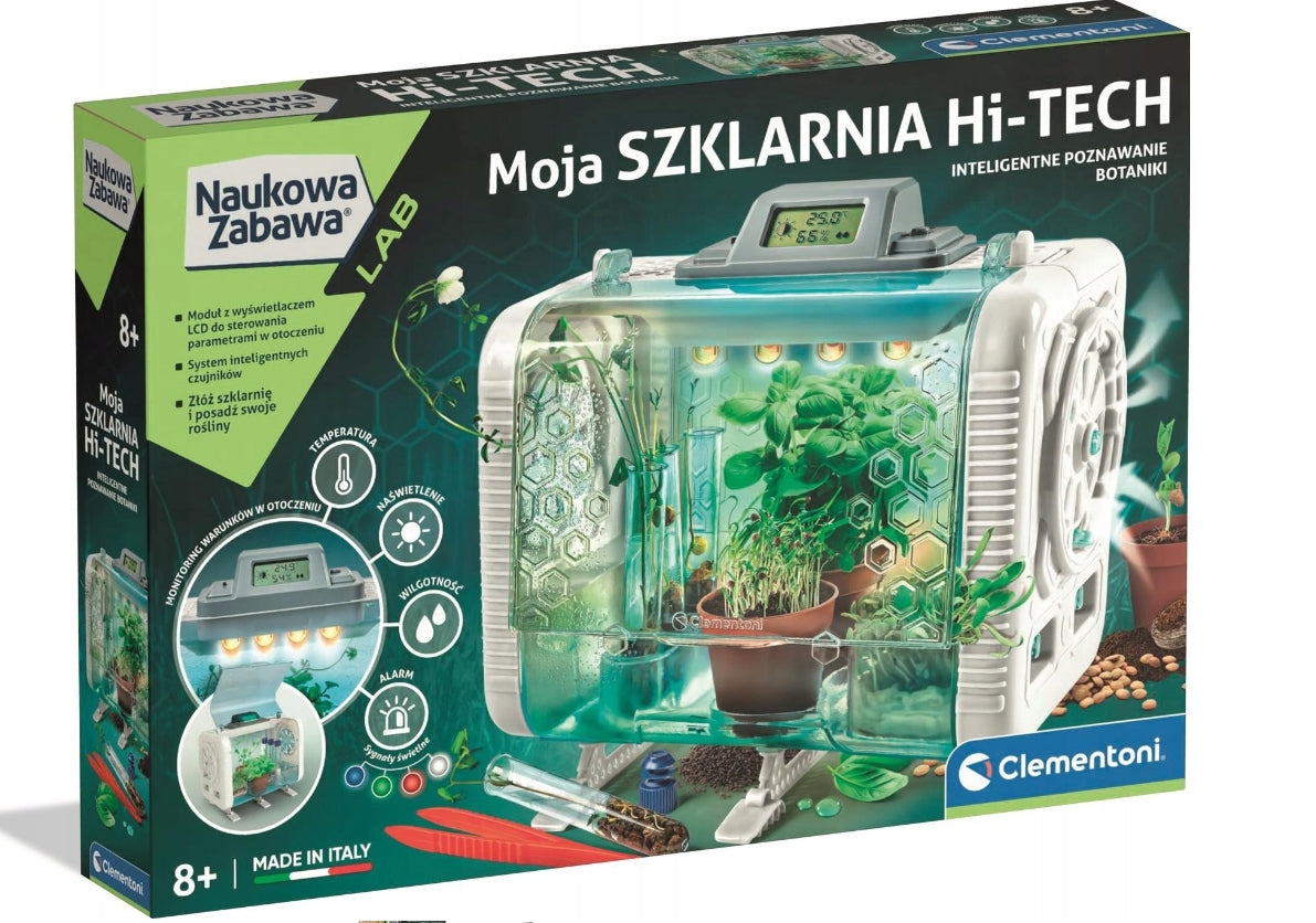 SCIENTIFIC FUN ILLUMINATED GREENHOUSE HI-TECH LED CLEMENTONI 50915 Packaging status original