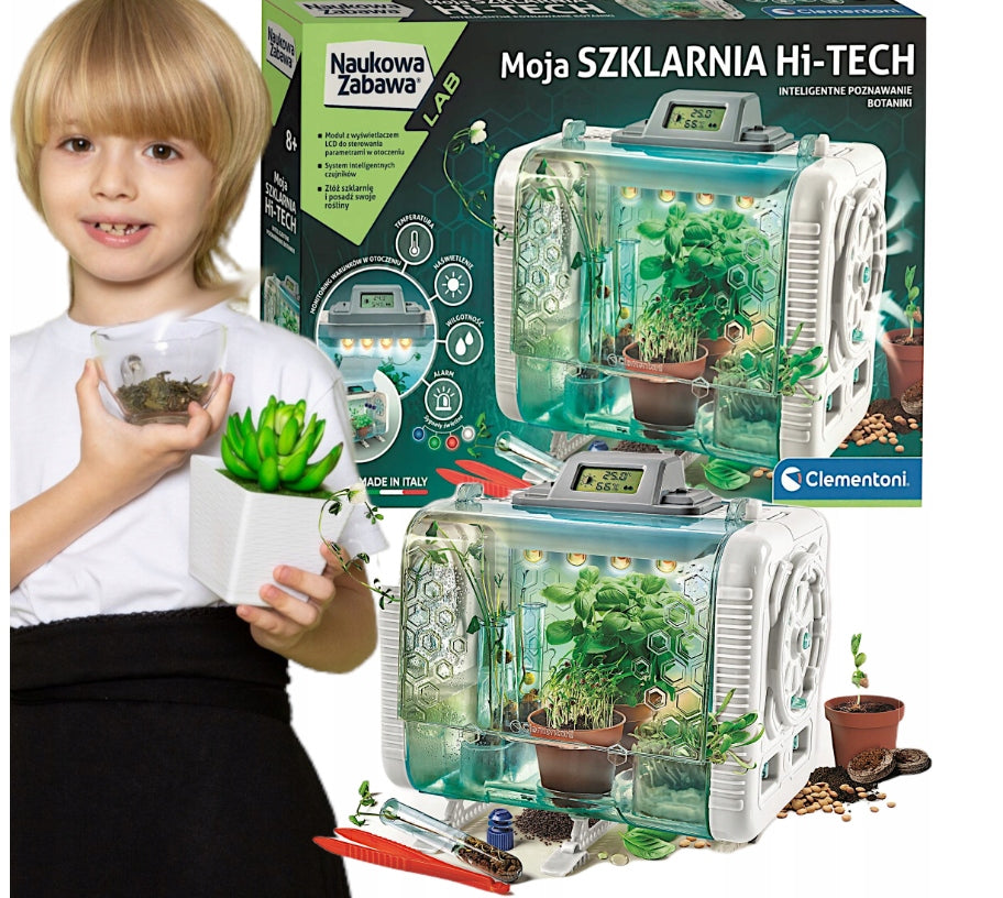 SCIENTIFIC FUN ILLUMINATED GREENHOUSE HI-TECH LED CLEMENTONI 50915